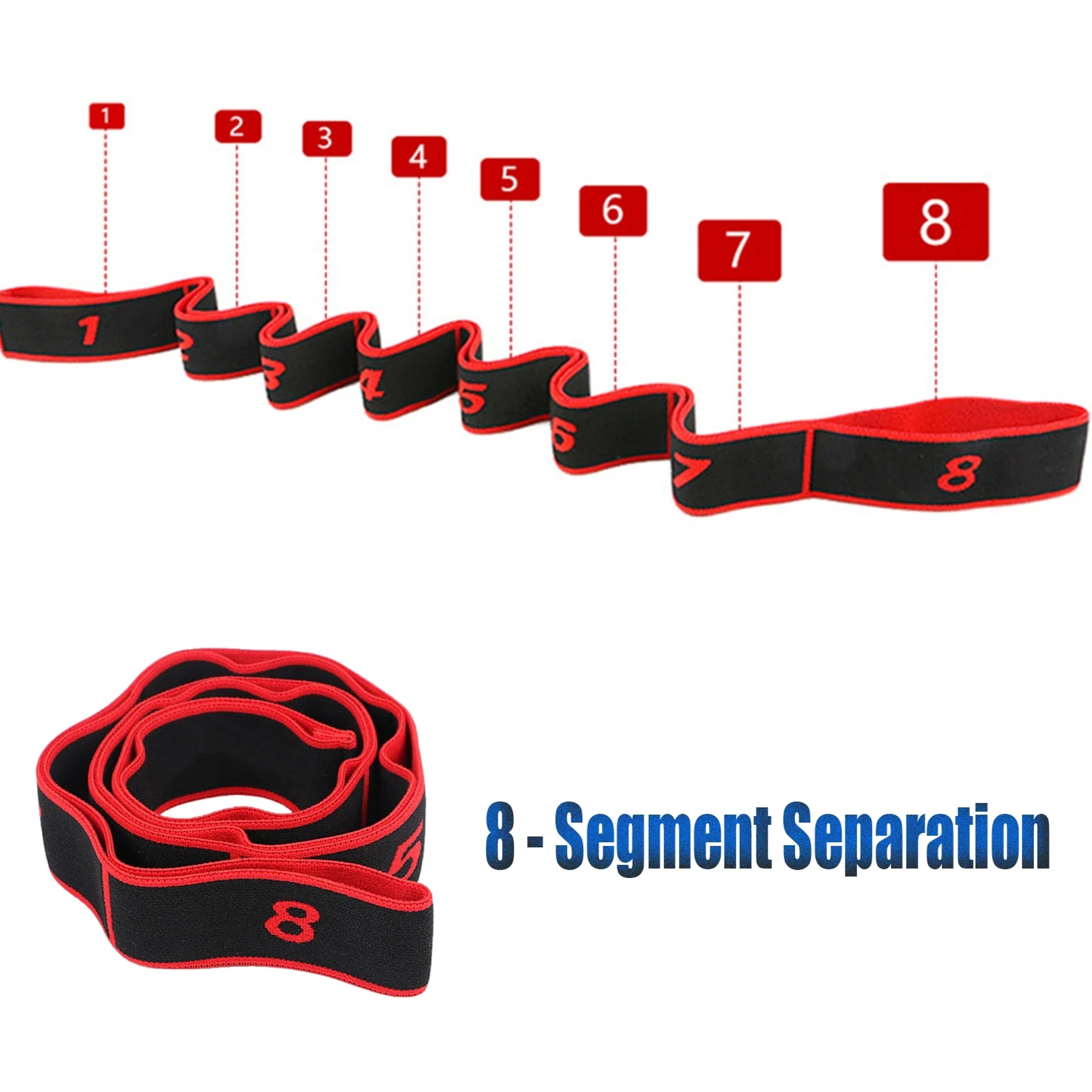 FlexAlign Yoga Stretch Strap  Resistance Bands For Yoga Pilates  Full Body Flexibility Training 3