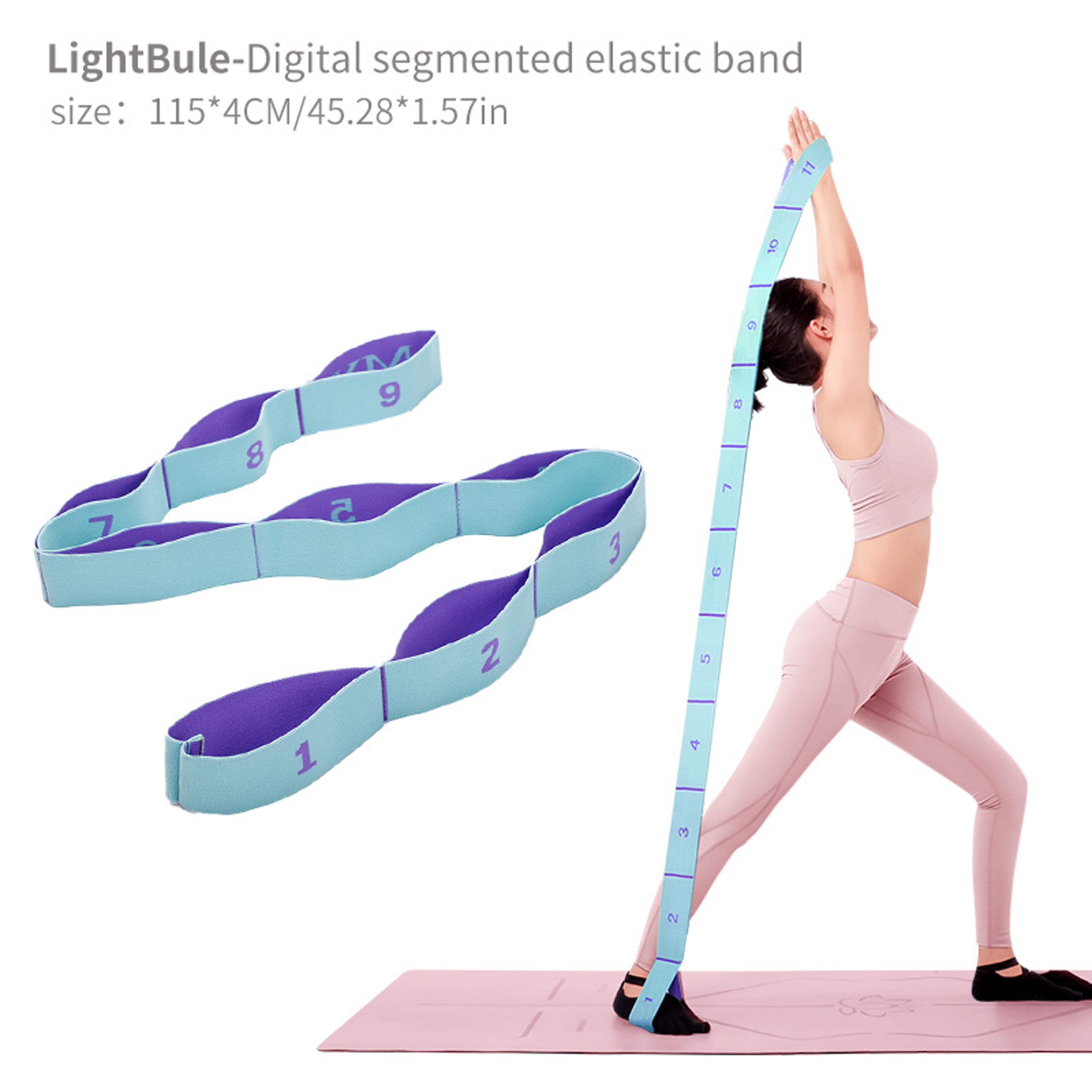 FlexPro Stretching Strap With Loops For Yoga Pilates Ballet  Flexibility Training 8