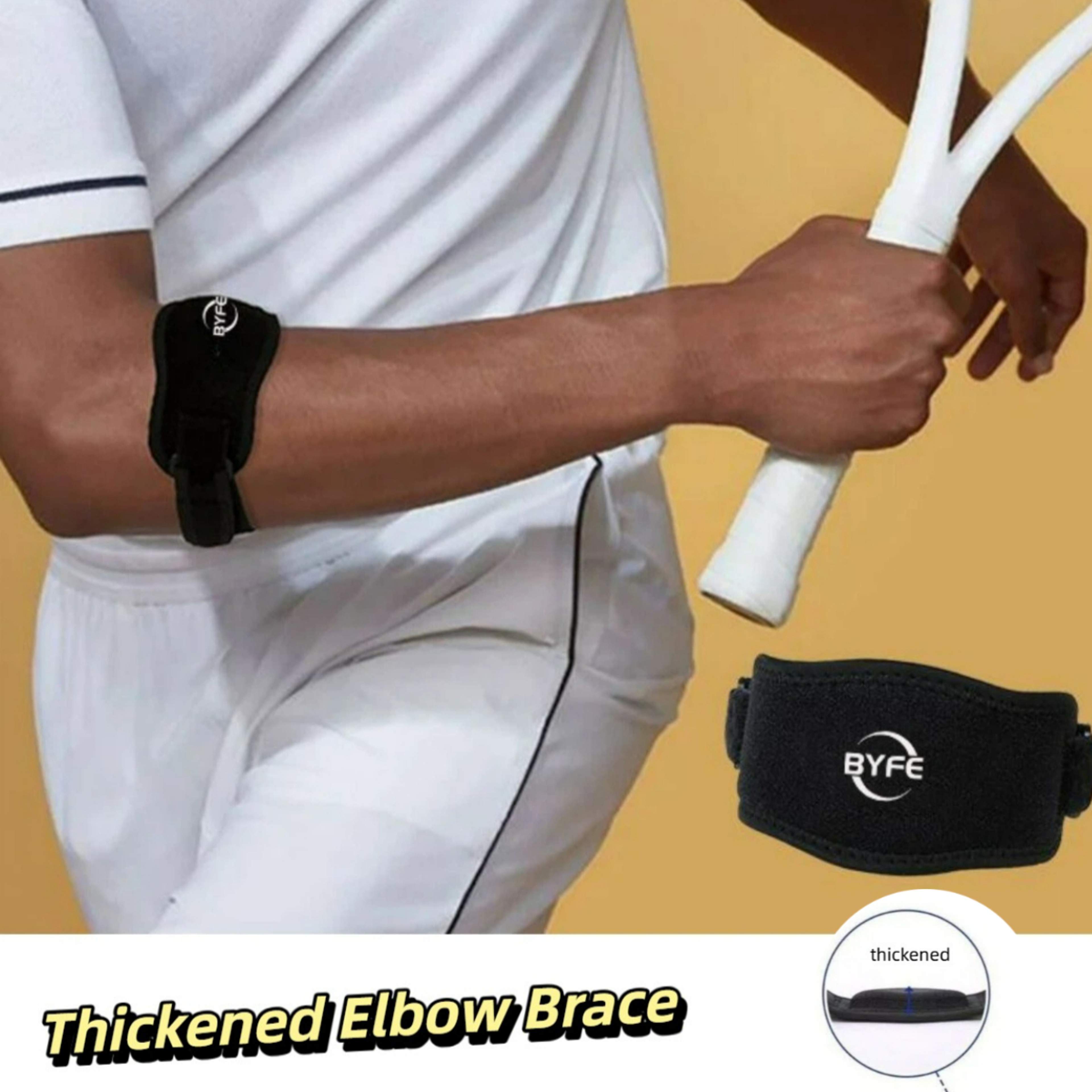 ReliefFit Tennis Elbow Brace With Compression Pad For Tendonitis  Golf Elbow Support 2