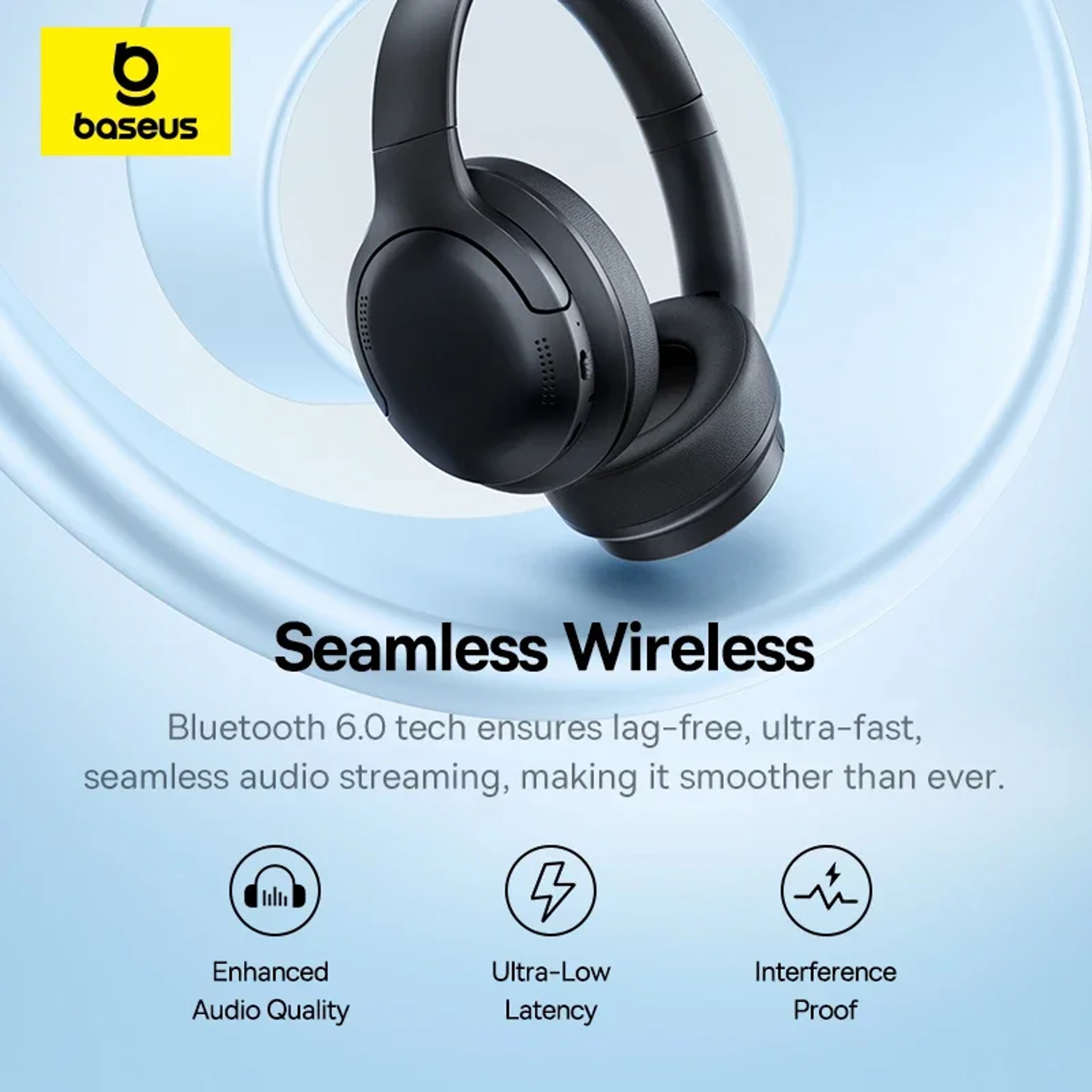 BH1 Lite Bluetooth 60 Headphones With ENC Clear Calls And 80H Playtime 4