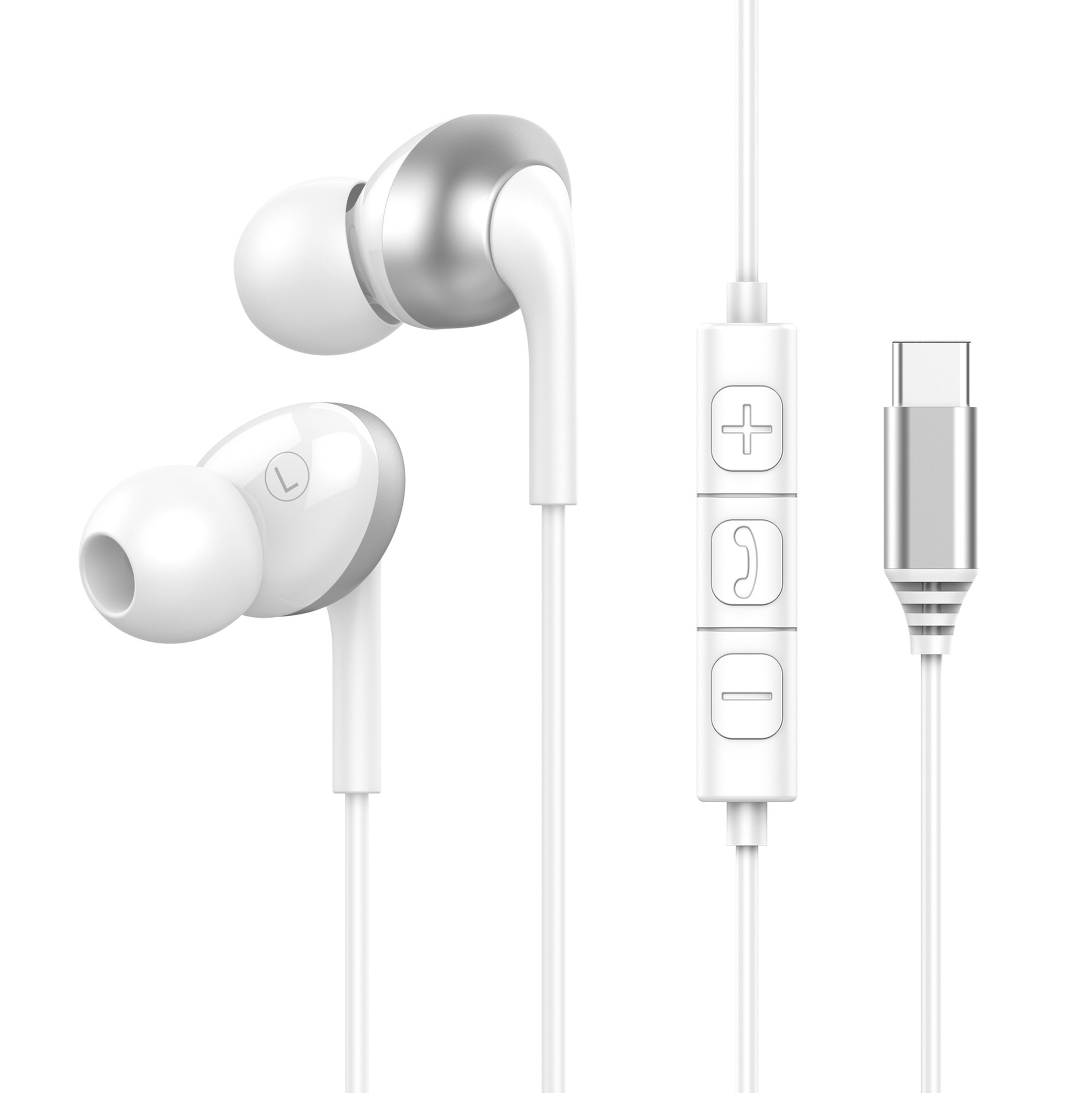 Type C Wired Earbuds With HD Mic HiFi Stereo Headphones For Android Phones 5