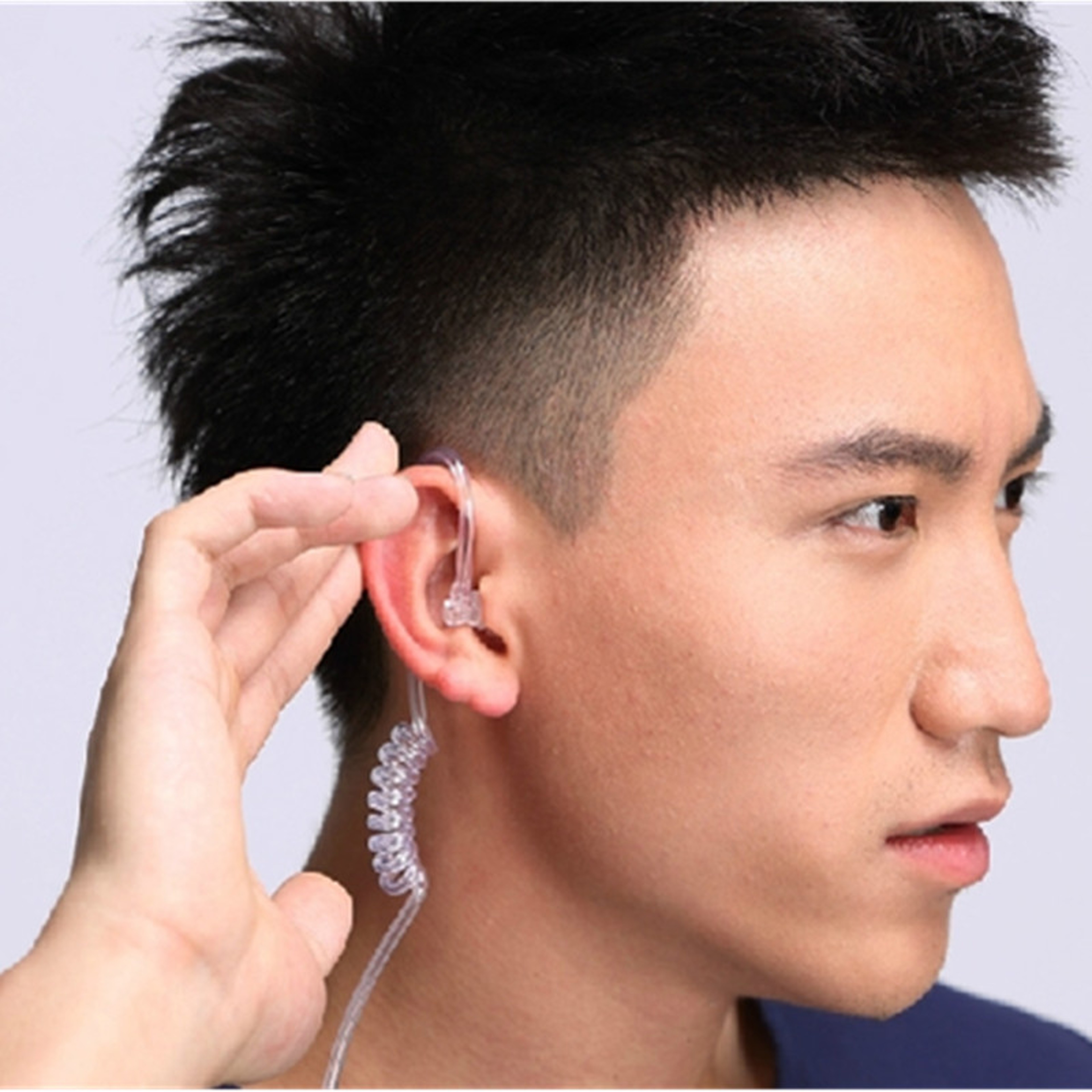 Acoustic Air Tube Earpiece With Microphone 35mm Covert Hands Free Headset 0