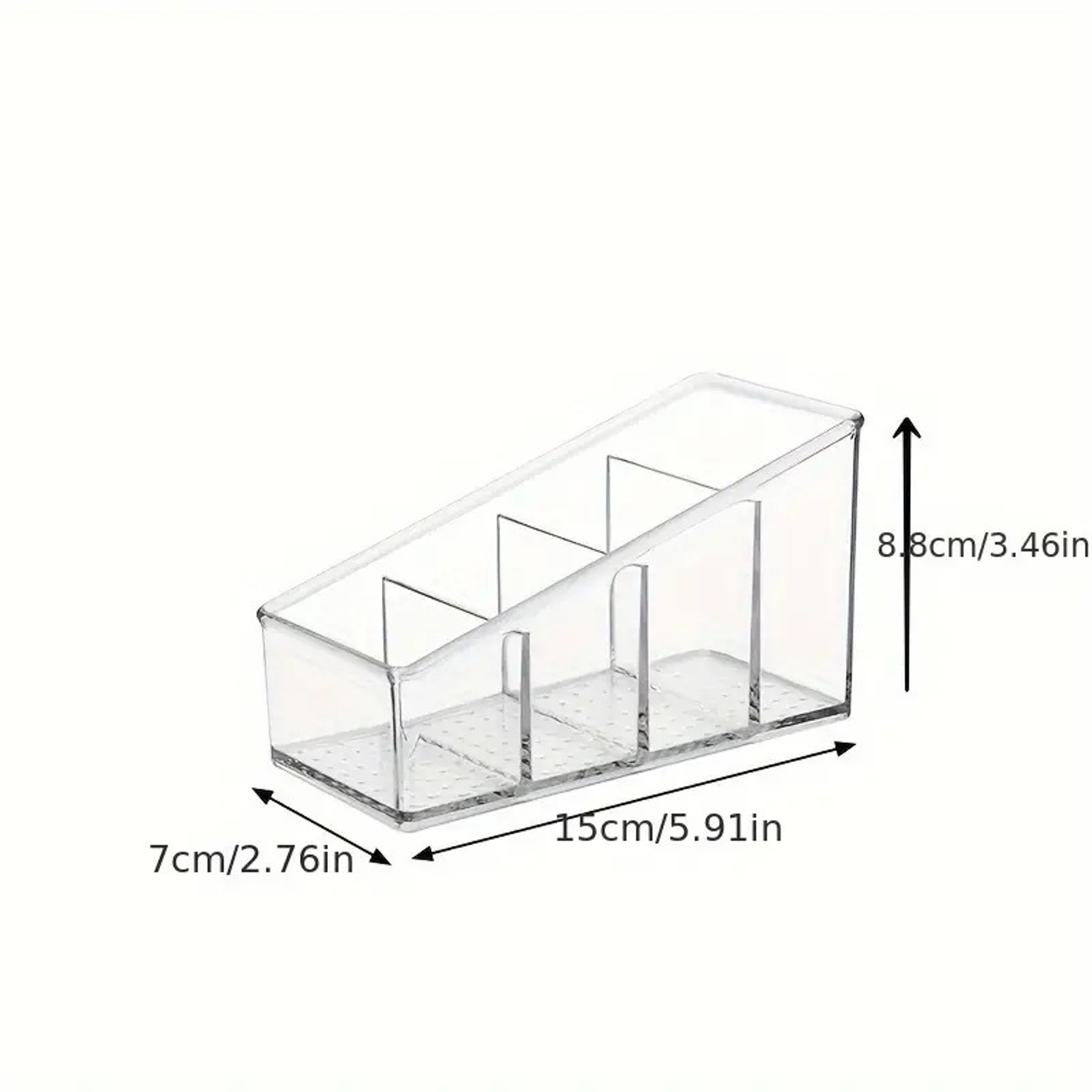 4 Compartment Clear Remote Control Holder And Multipurpose Desk Organizer 4
