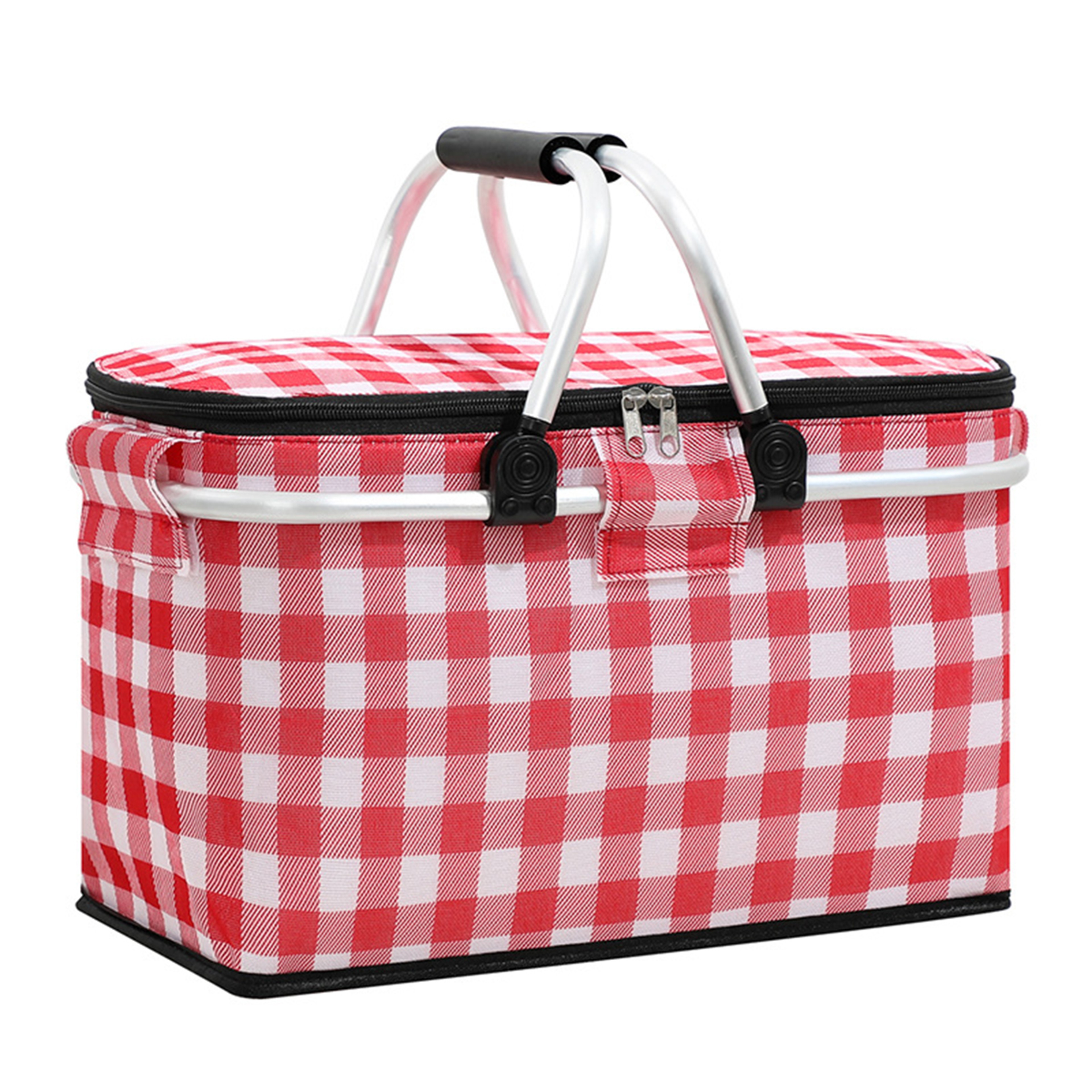 Foldable Insulated Picnic Basket Portable Cooler Bag For Camping And Travel 0