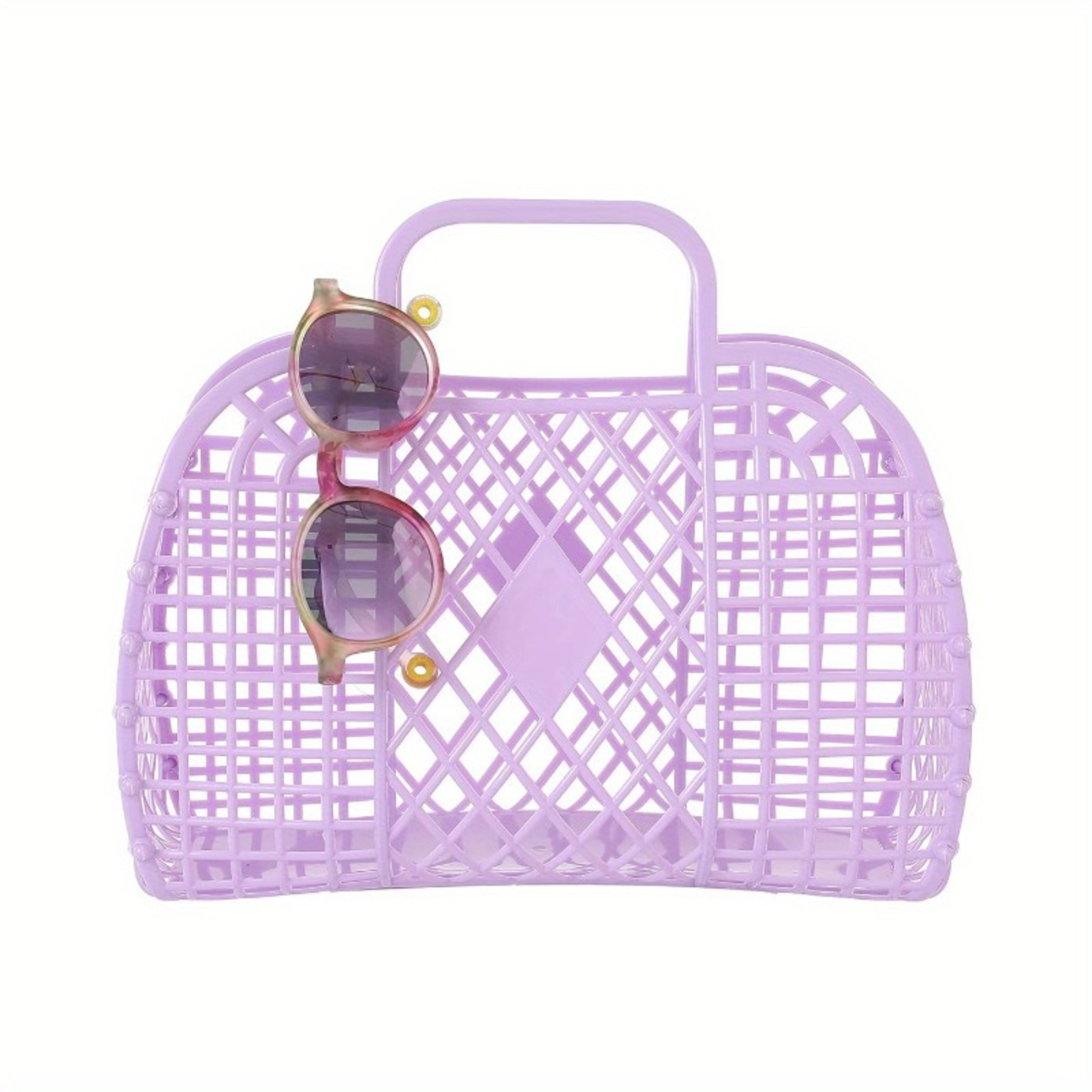 Portable Plastic Storage Basket with Handle for Bathroom Kitchen Toys and Picnic – view 1