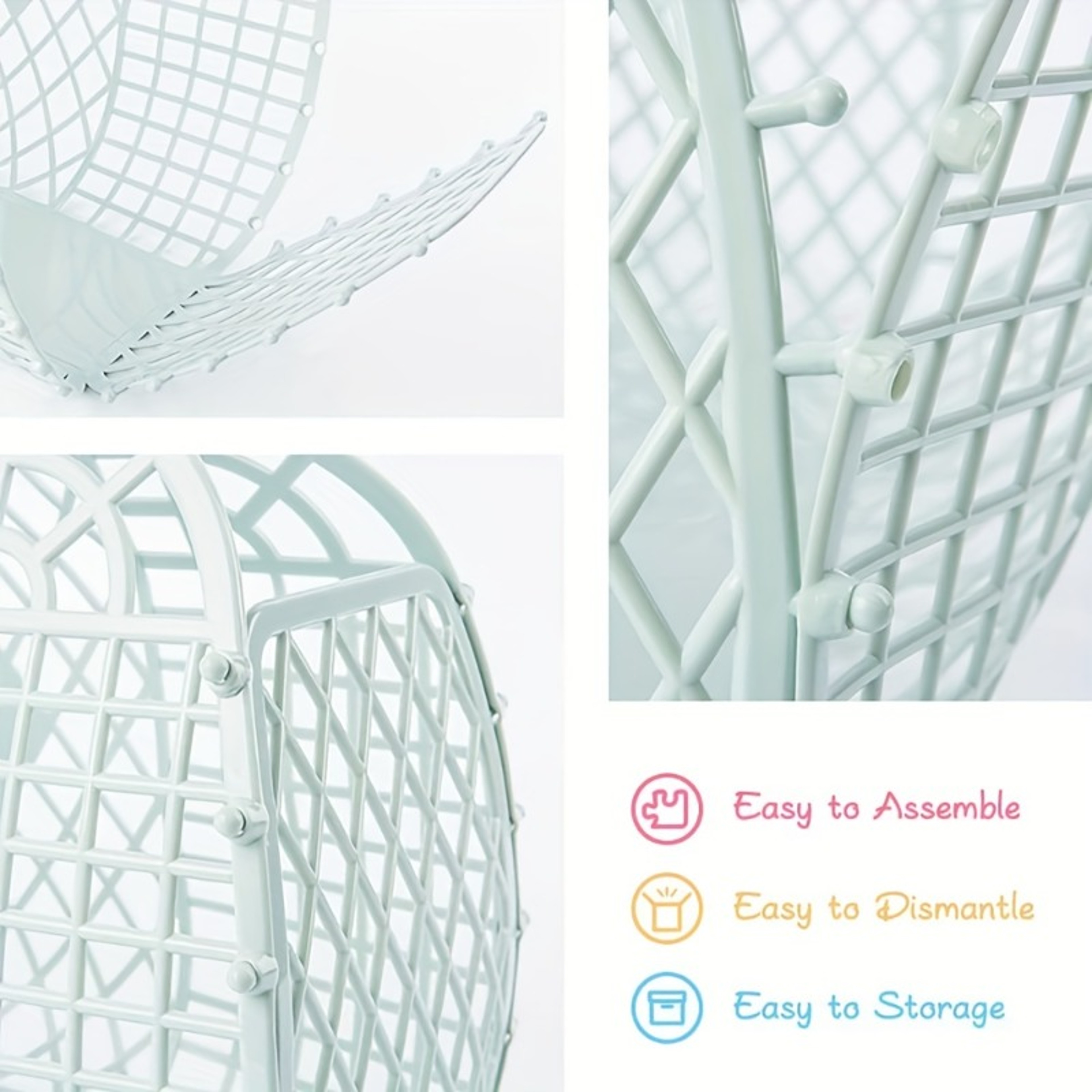 Portable Plastic Storage Basket with Handle for Bathroom Kitchen Toys and Picnic – view 4