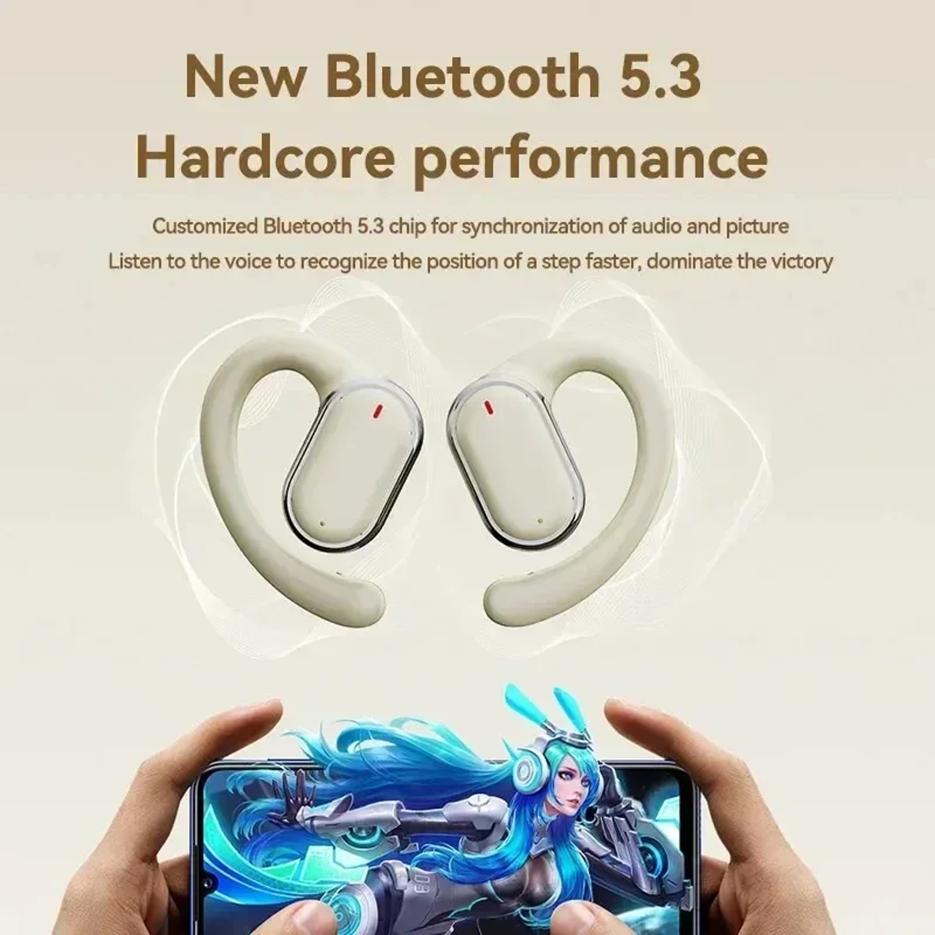 CoolFit TWS Wireless Gaming Earbuds Sweat Wicking Bluetooth Headphones for Workouts – view 5