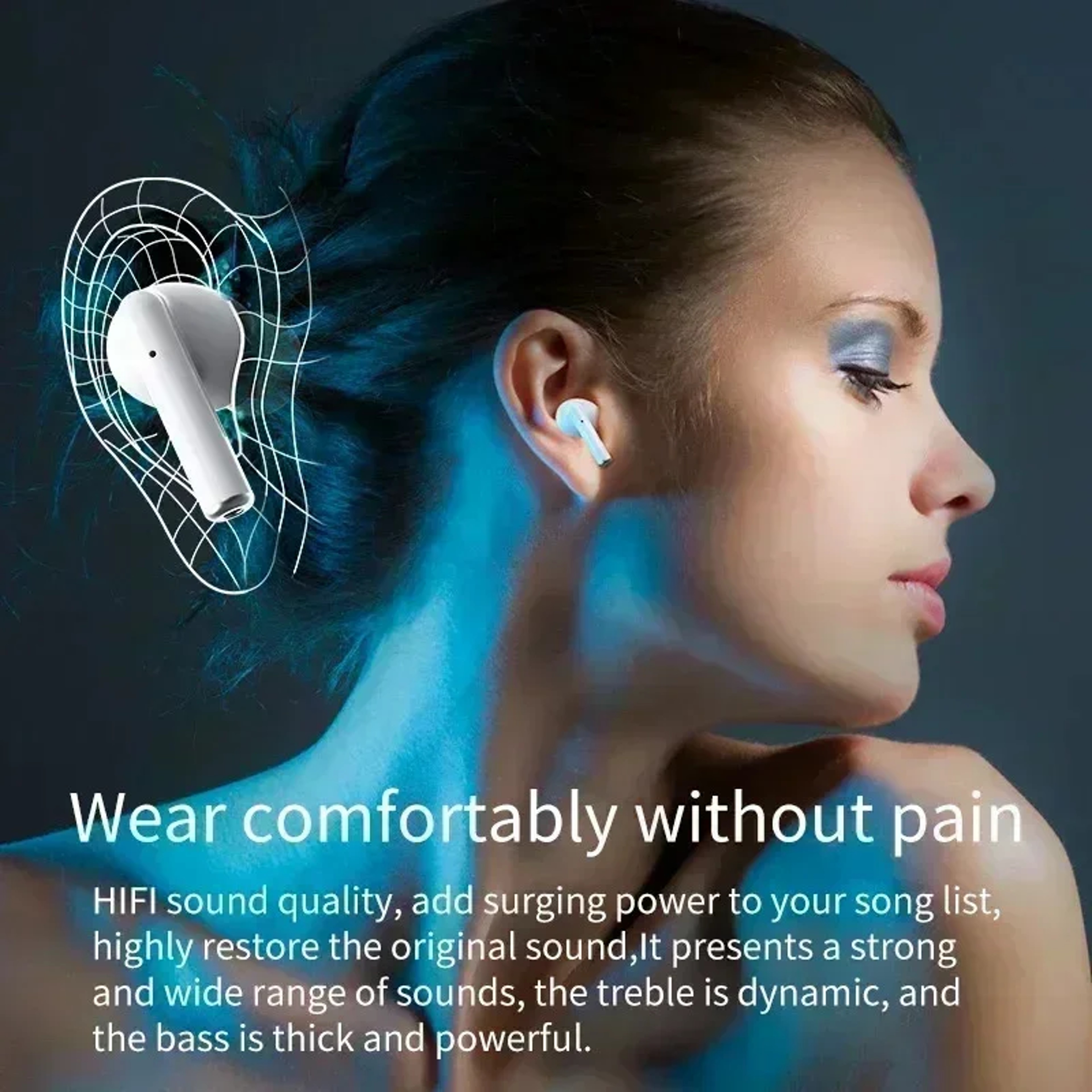 Wireless Bluetooth Earbuds with Mic Touch Control and Charging Case – view 6
