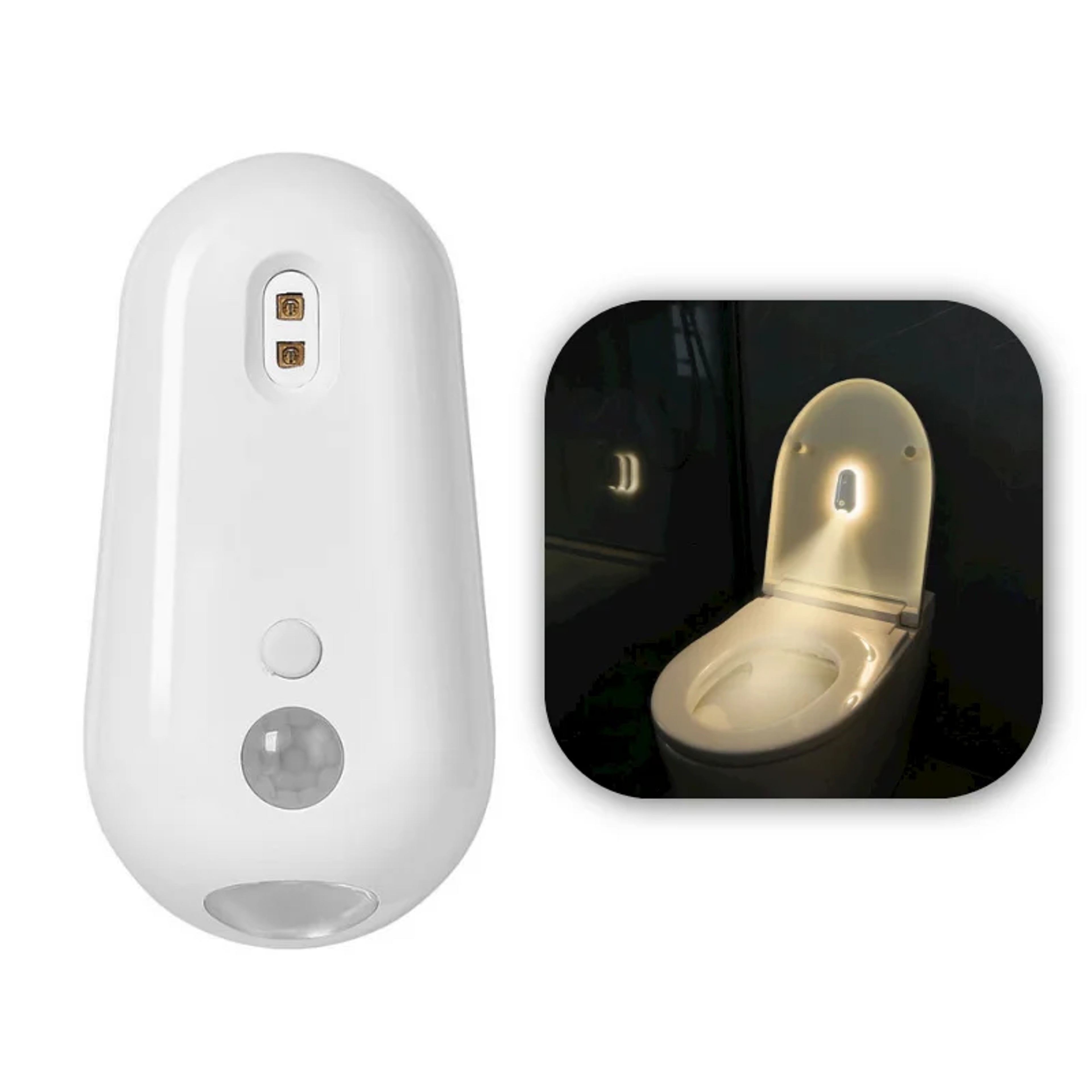 Rechargeable Motion Sensor Toilet Night Light with Multi Mode LED Bathroom Light – view 1