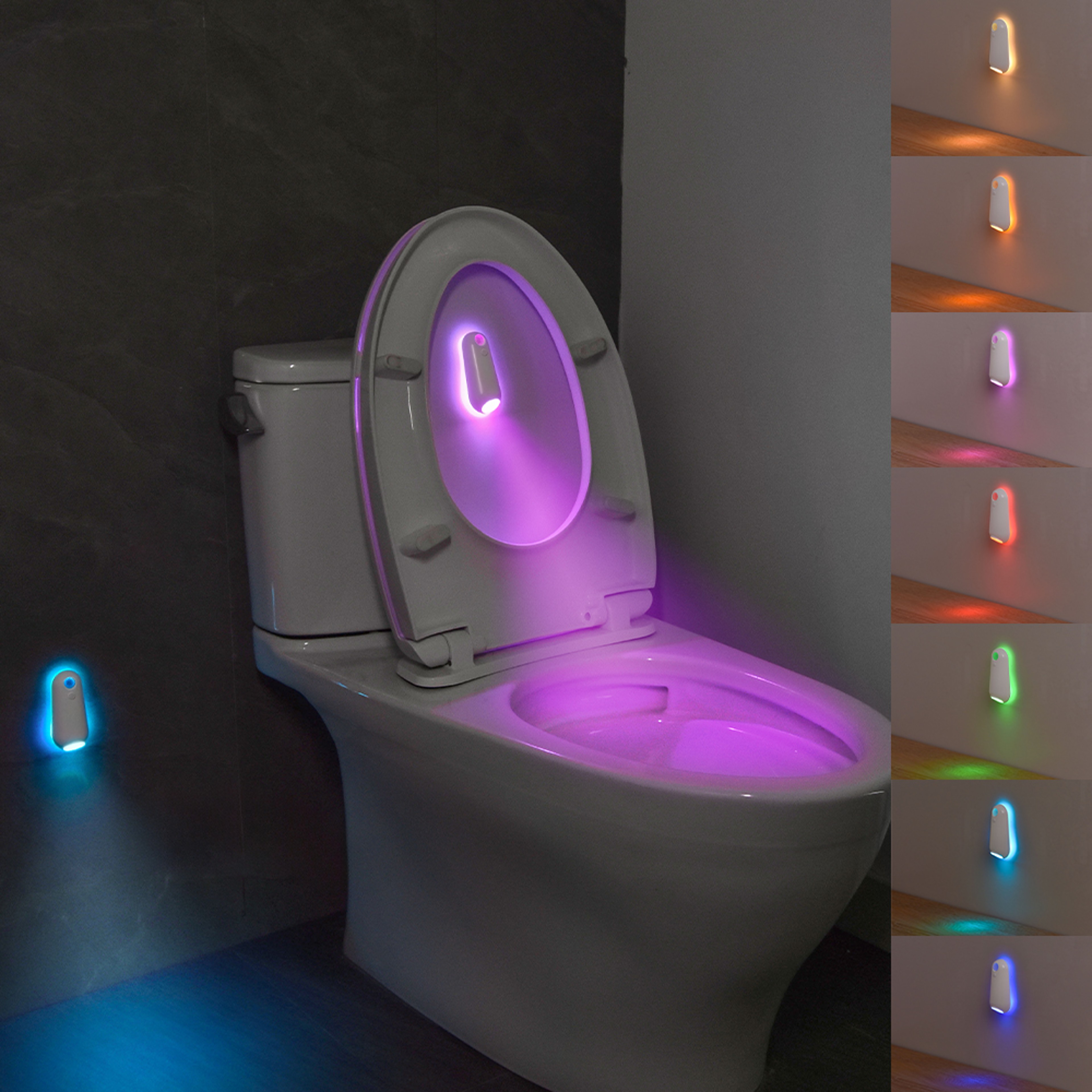 8 Color Motion Sensor Night Light Rechargeable Magnetic LED Wall Lamp – view 1