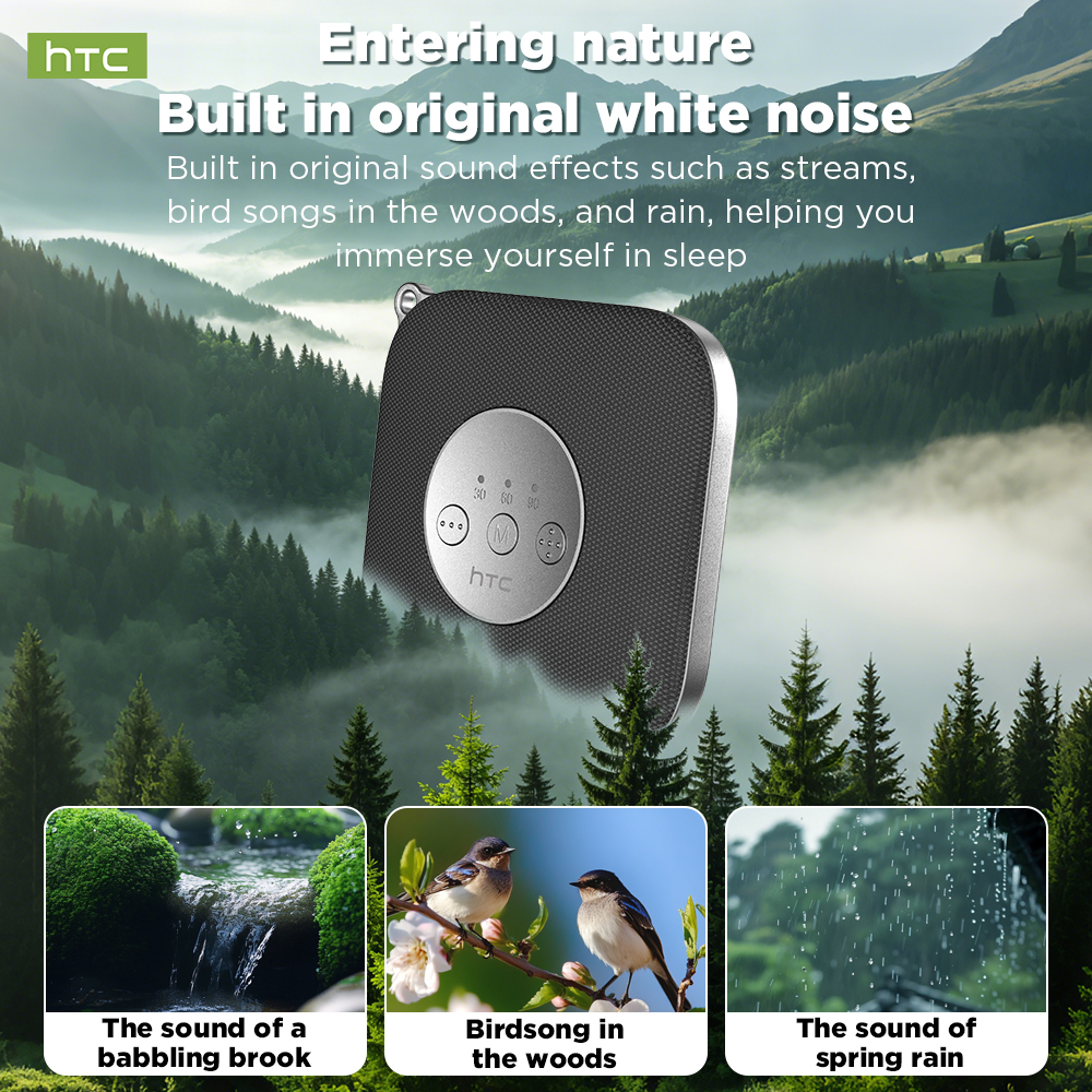 HTC WS02 Bluetooth Pillow Speaker Portable Wireless Sleep Speaker 5