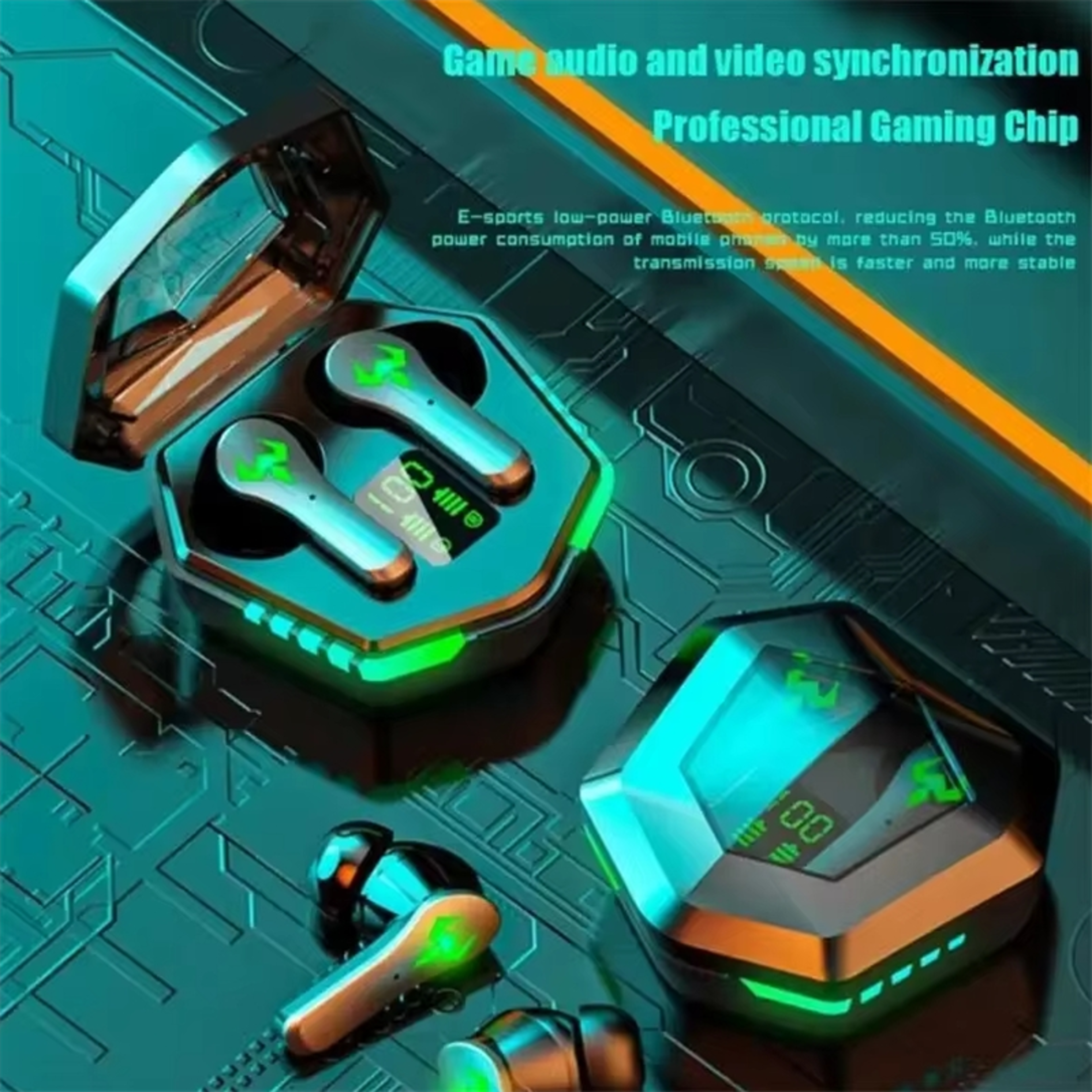 N35 TWS Gaming Earbuds With Touch Control HiFi Bluetooth Earbuds And Long Standby 3