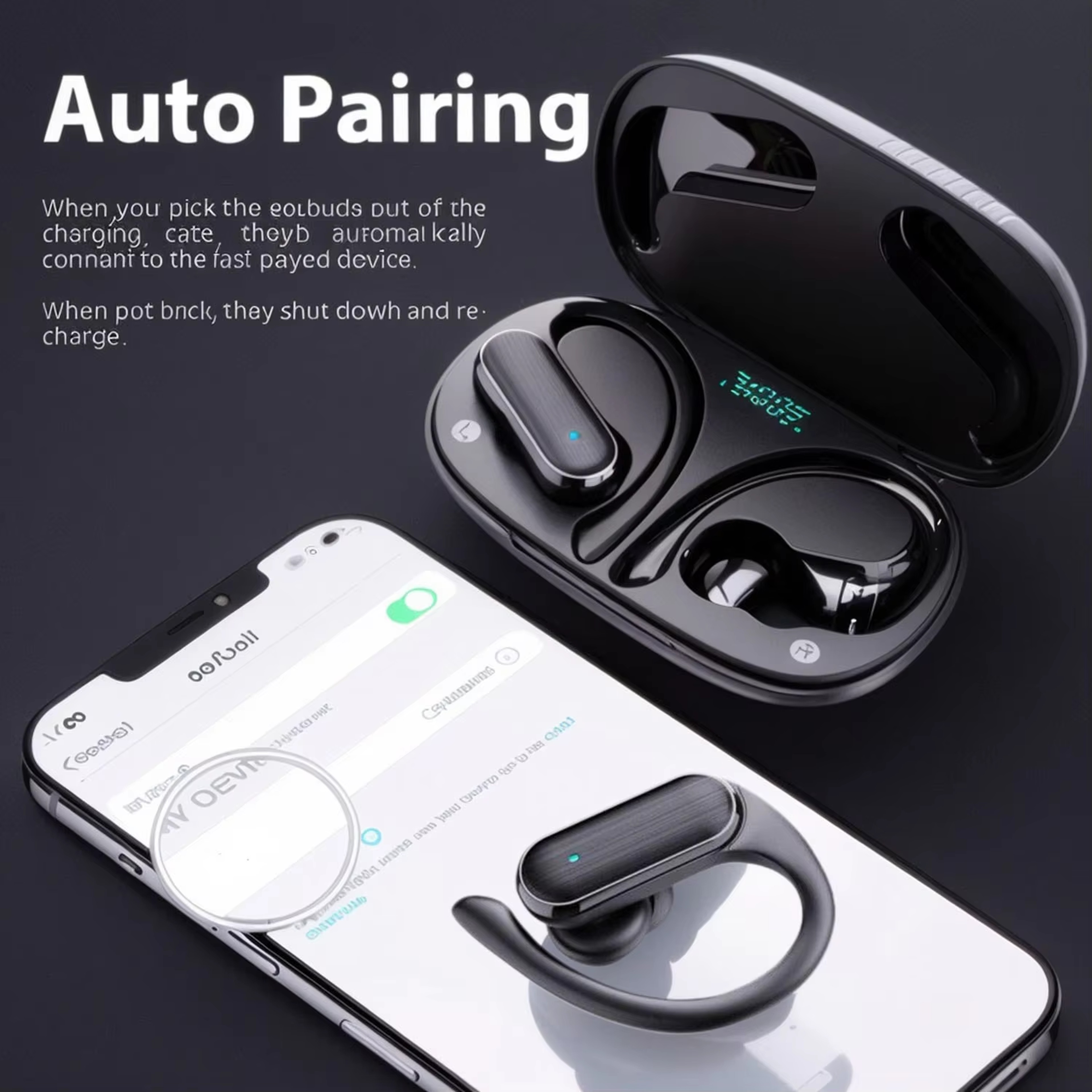 A520 Mini Wireless Bluetooth Earbuds With Touch Control HD Stereo Sound And LED Light 3
