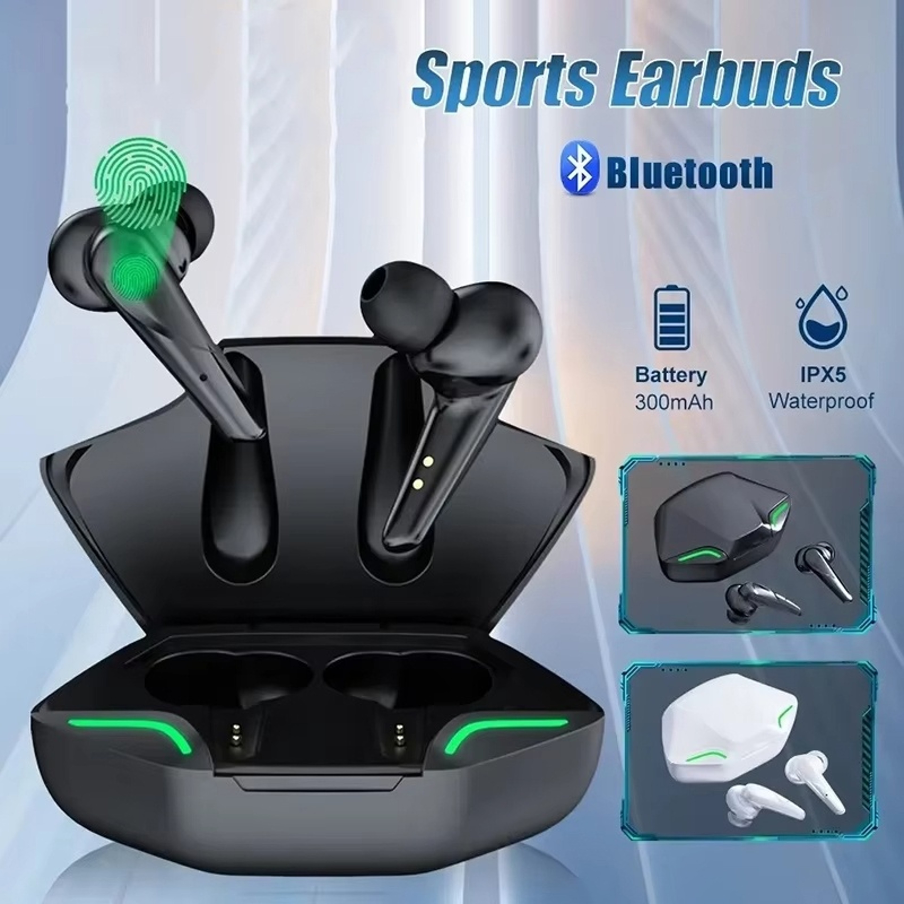 9D Stereo Wireless Bluetooth Headset with Mic and Noise Reduction Headphones – view 2