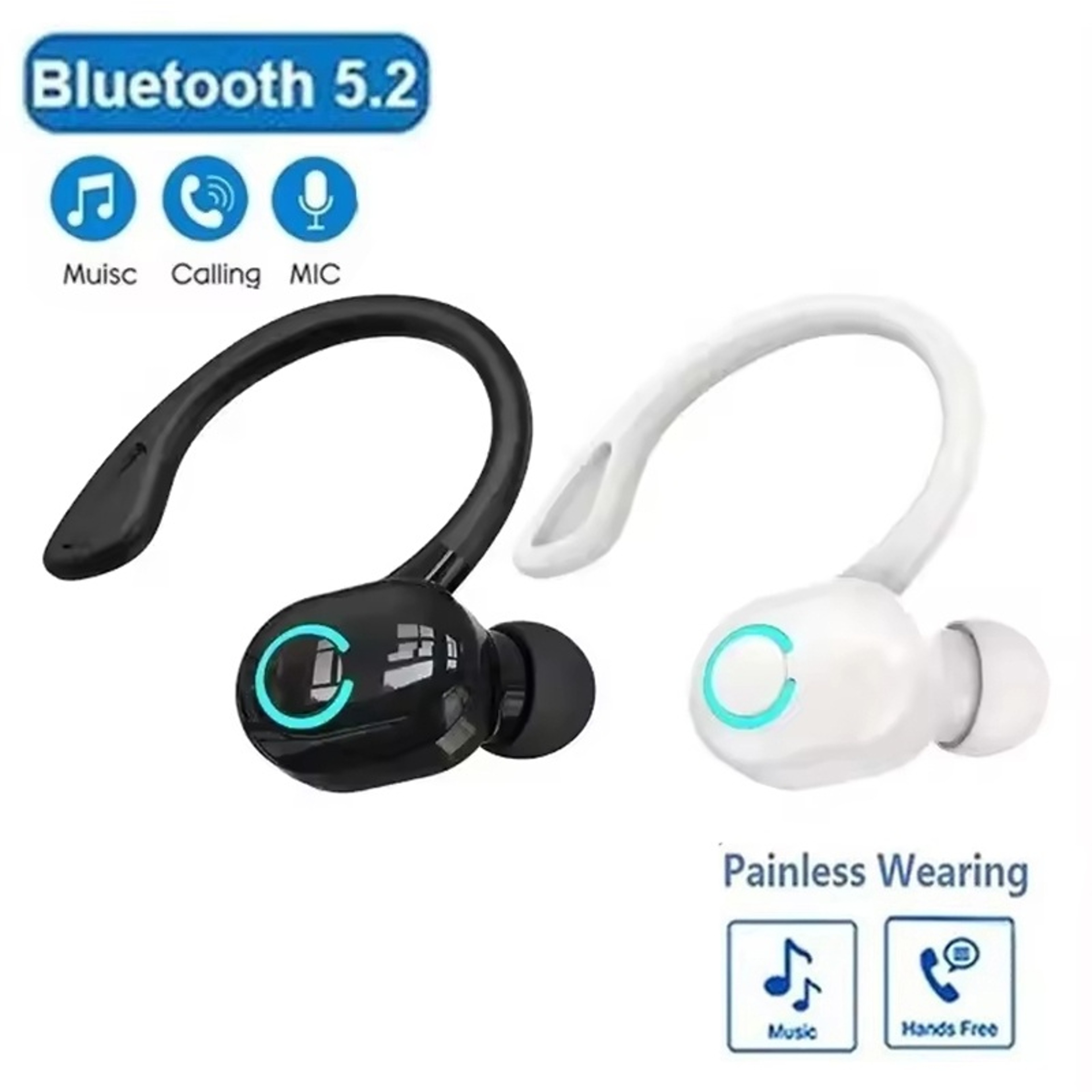 Business Bluetooth Headset With Microphone Hands Free Wireless Earpiece 1