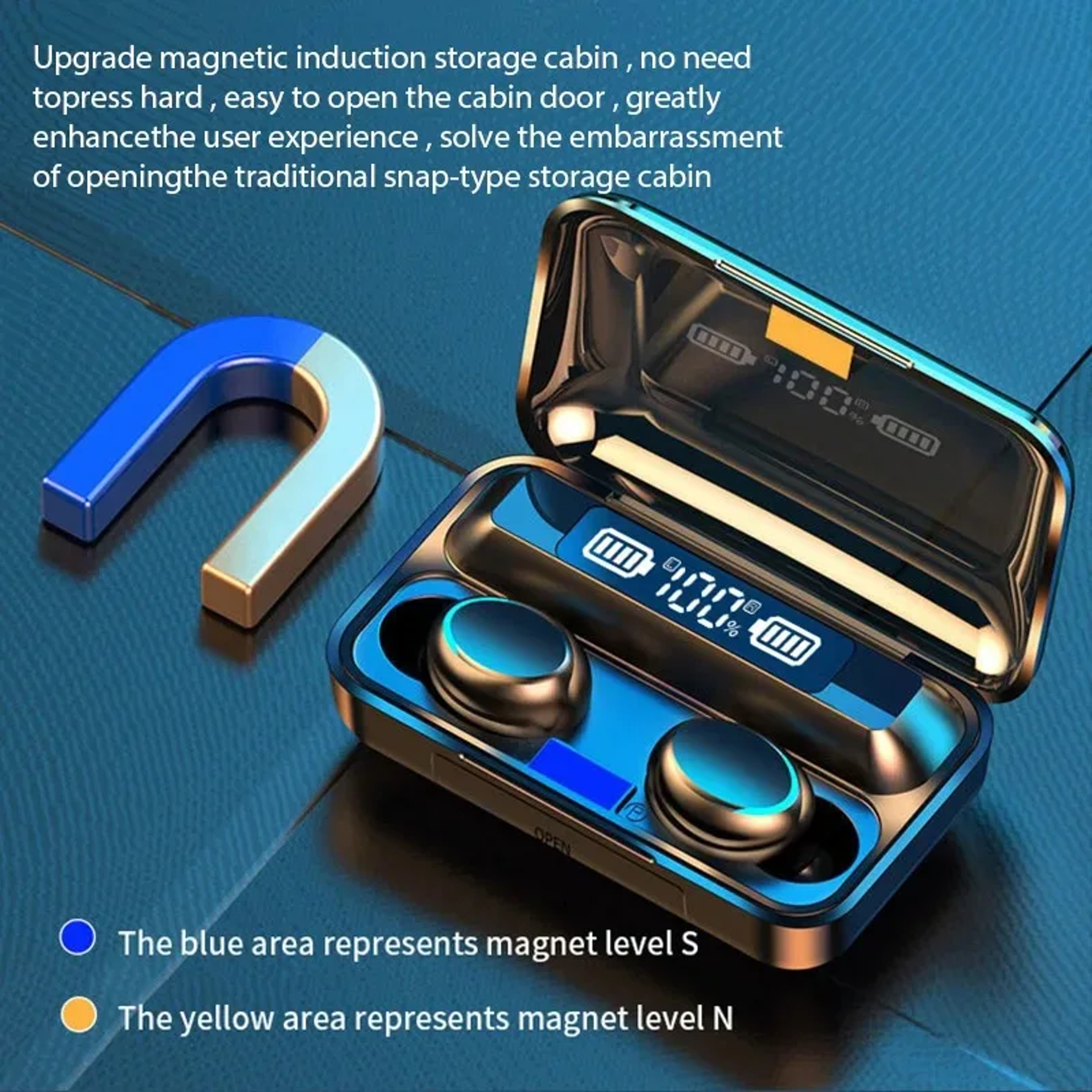 F9 Wireless Earbuds With LED Display Bluetooth Earphones With Noise Reduction 2