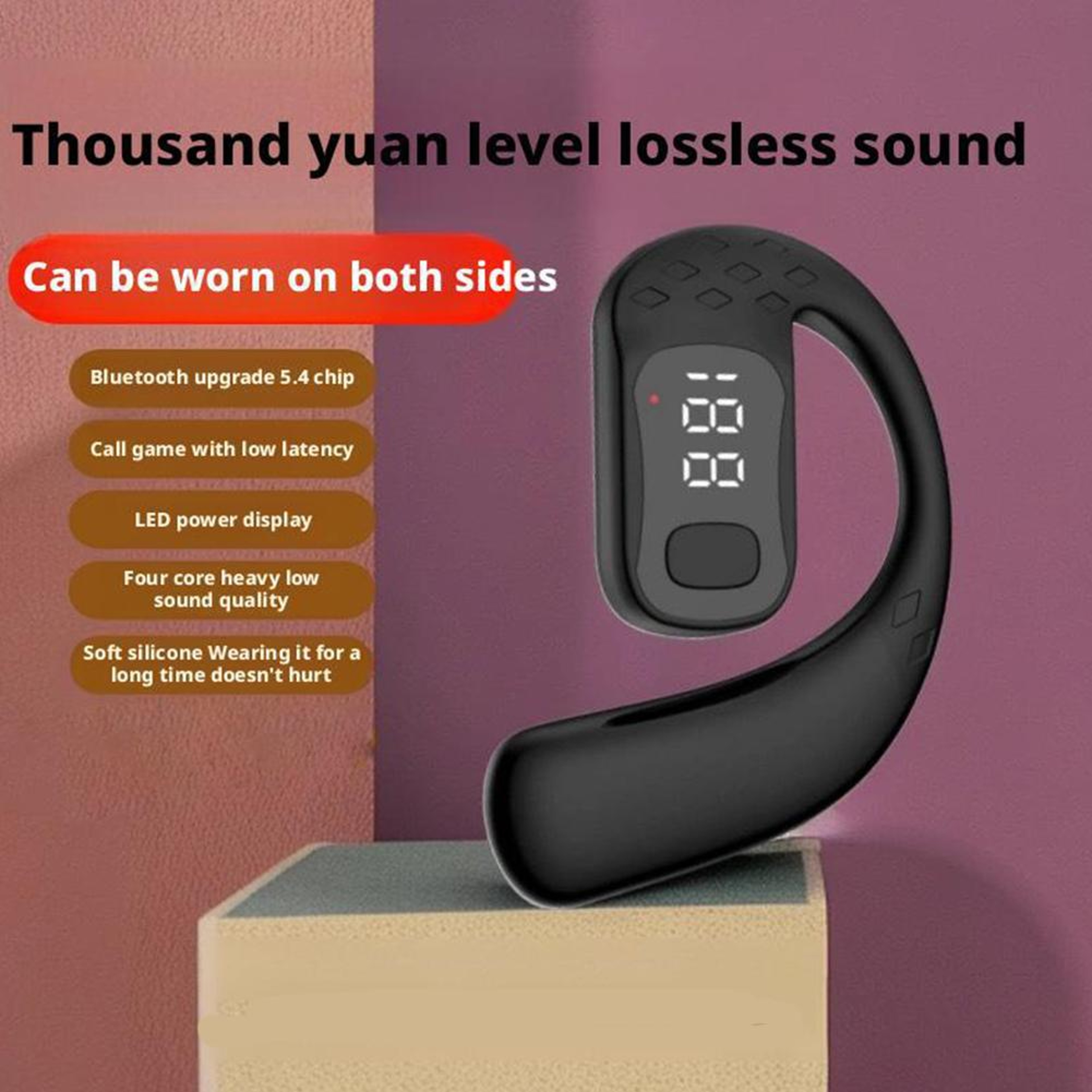 Bluetooth 54 Wireless Ear Hook Headset With HD Calling And Long Standby 2