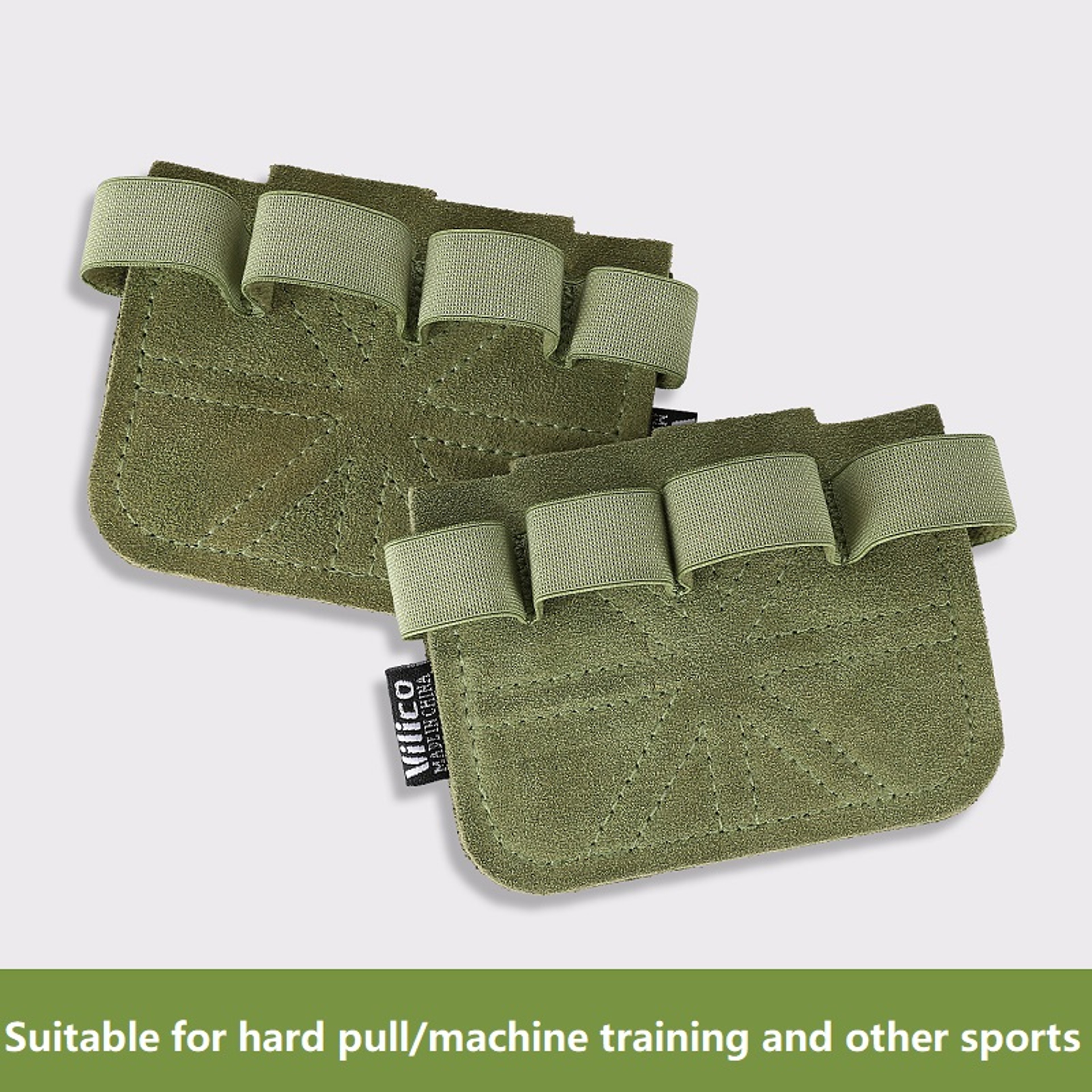 Leather Weight Lifting Gloves with Palm Protection and Pull Up Grips – view 9