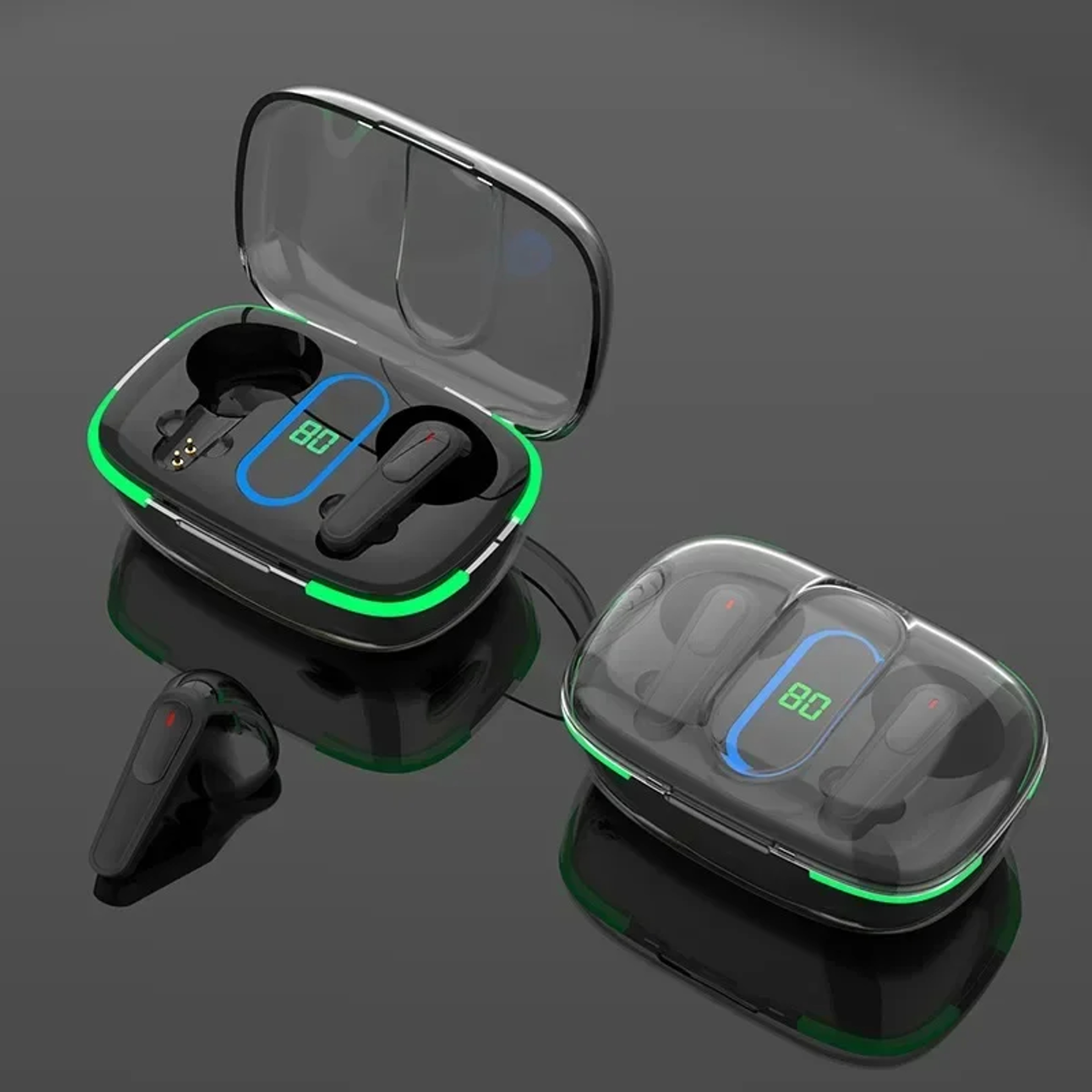 TWS Wireless Bluetooth Earbuds With Digital Display Long Battery Life And Low Latency Mic 2