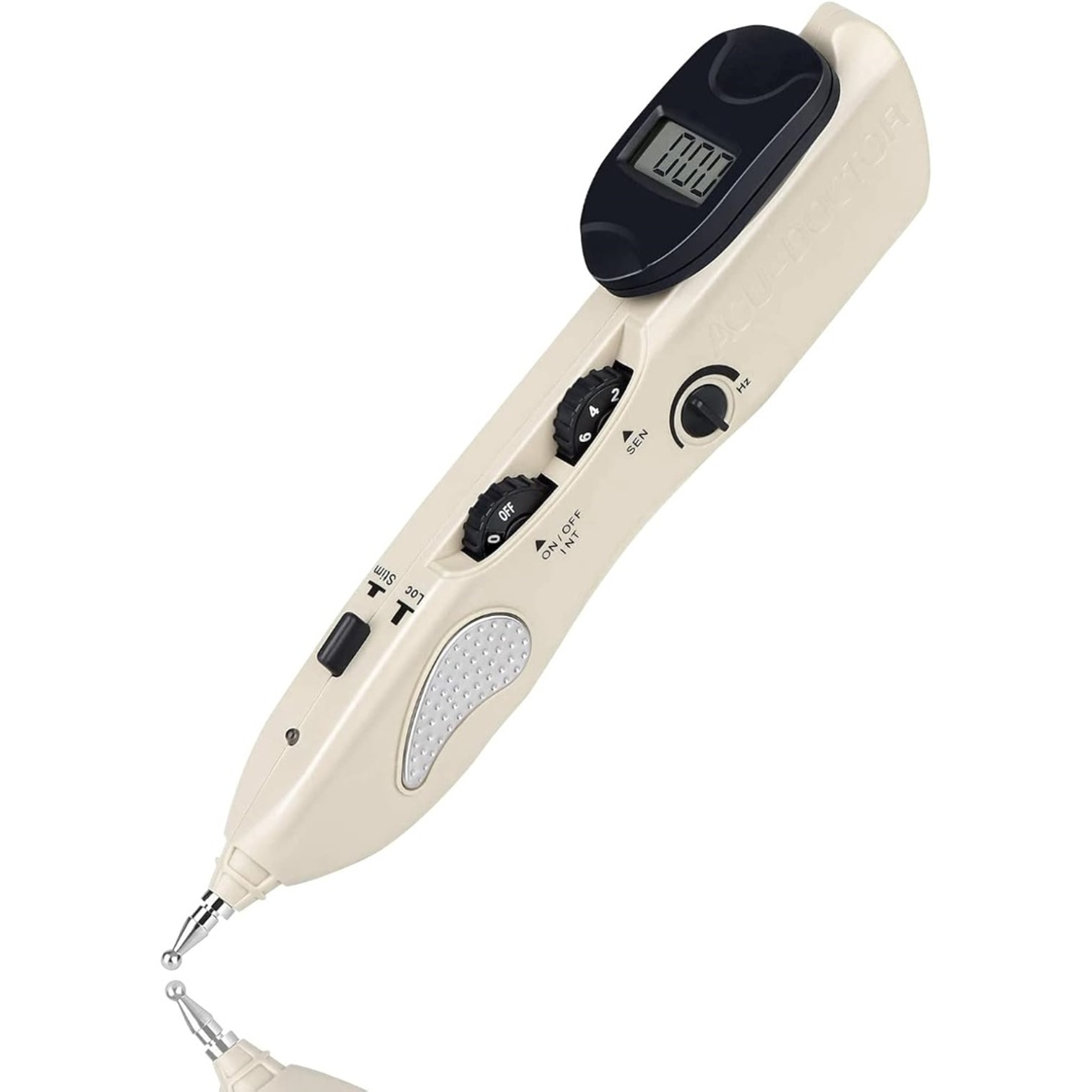 Rechargeable Electronic Acupuncture Pen with Acupoint Finder and 3 Massage Heads – view 1