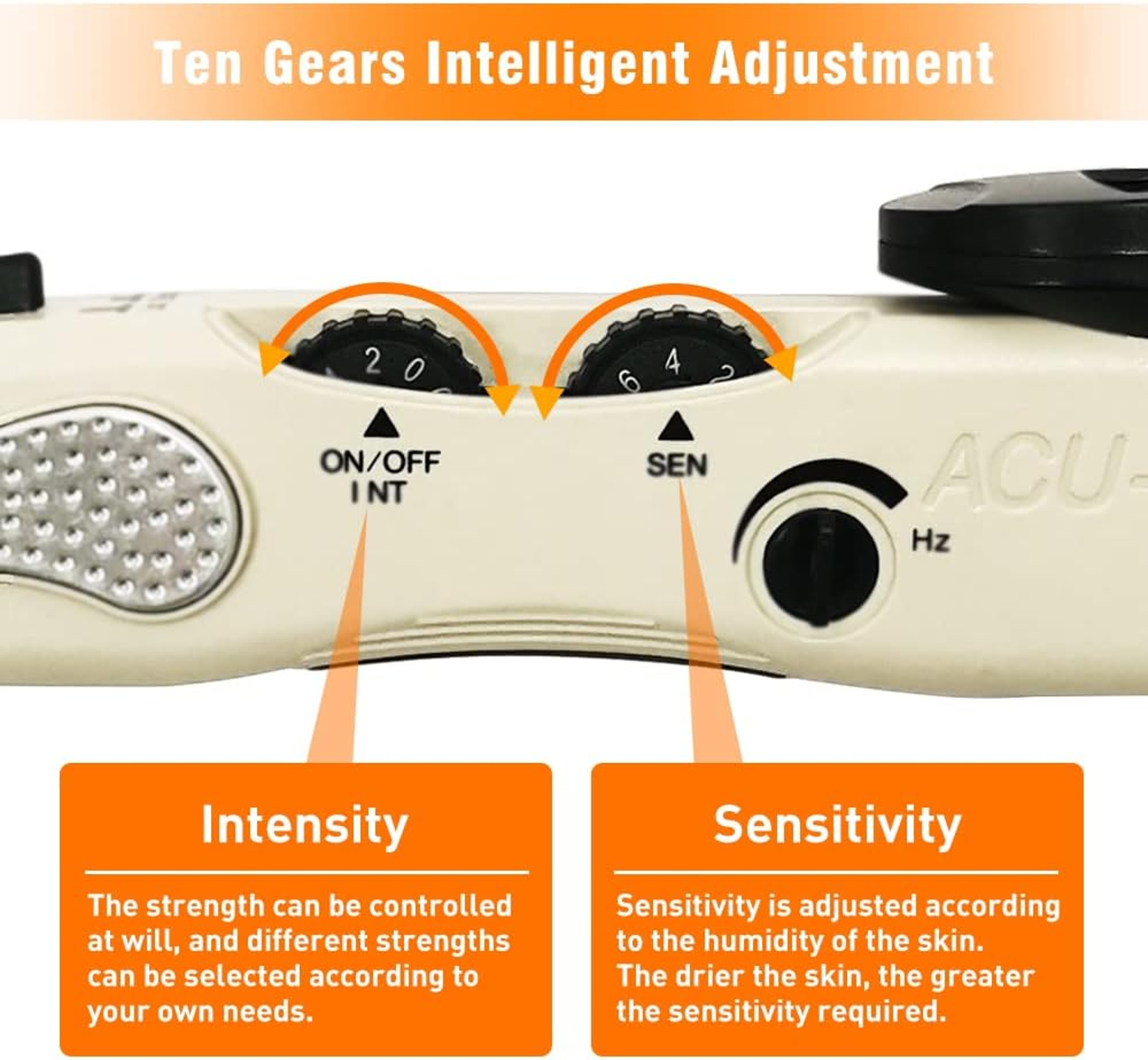 Rechargeable Electronic Acupuncture Pen with Acupoint Finder and 3 Massage Heads – view 3