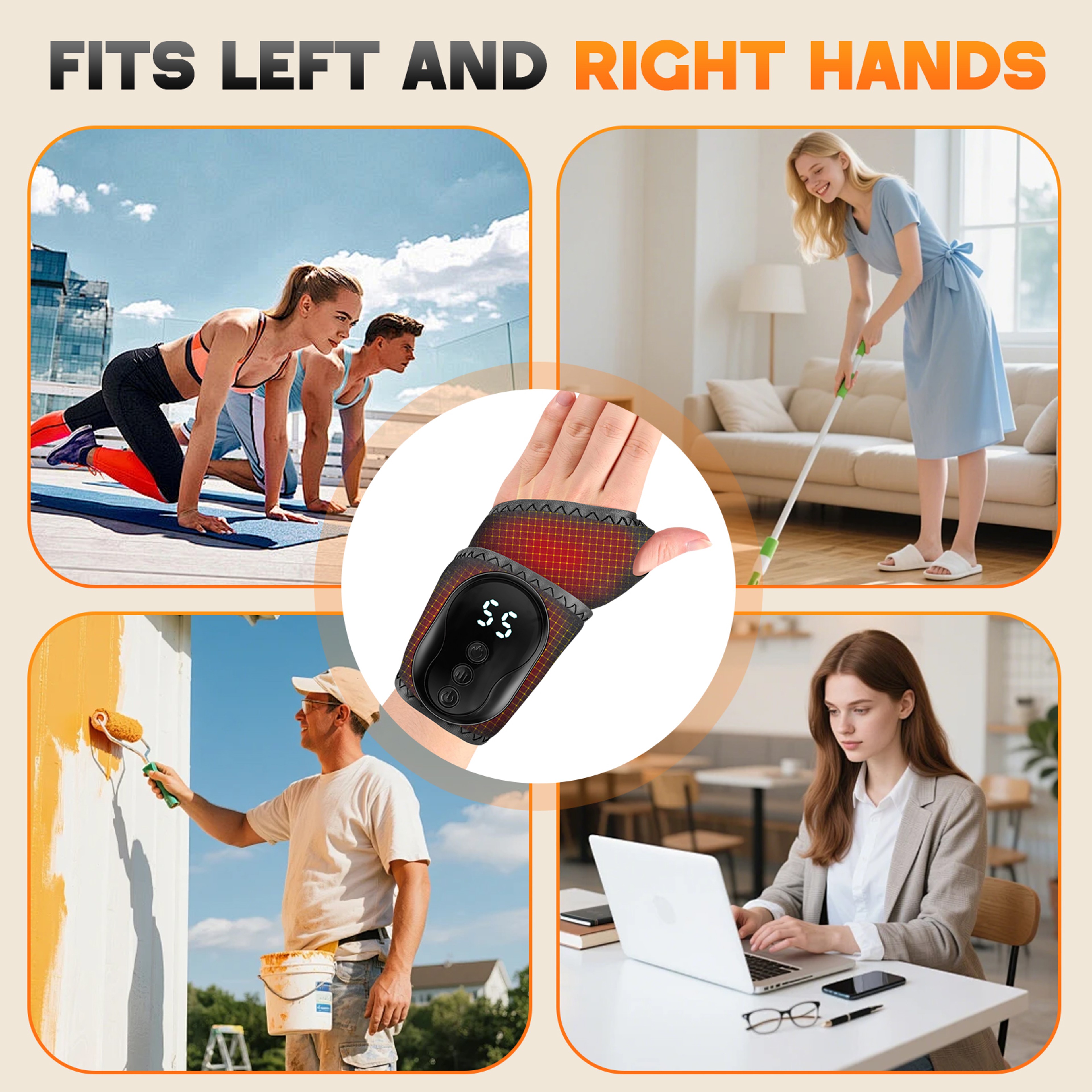 Cordless Wrist Massager With Vibration For Carpal Tunnel Comfort 5