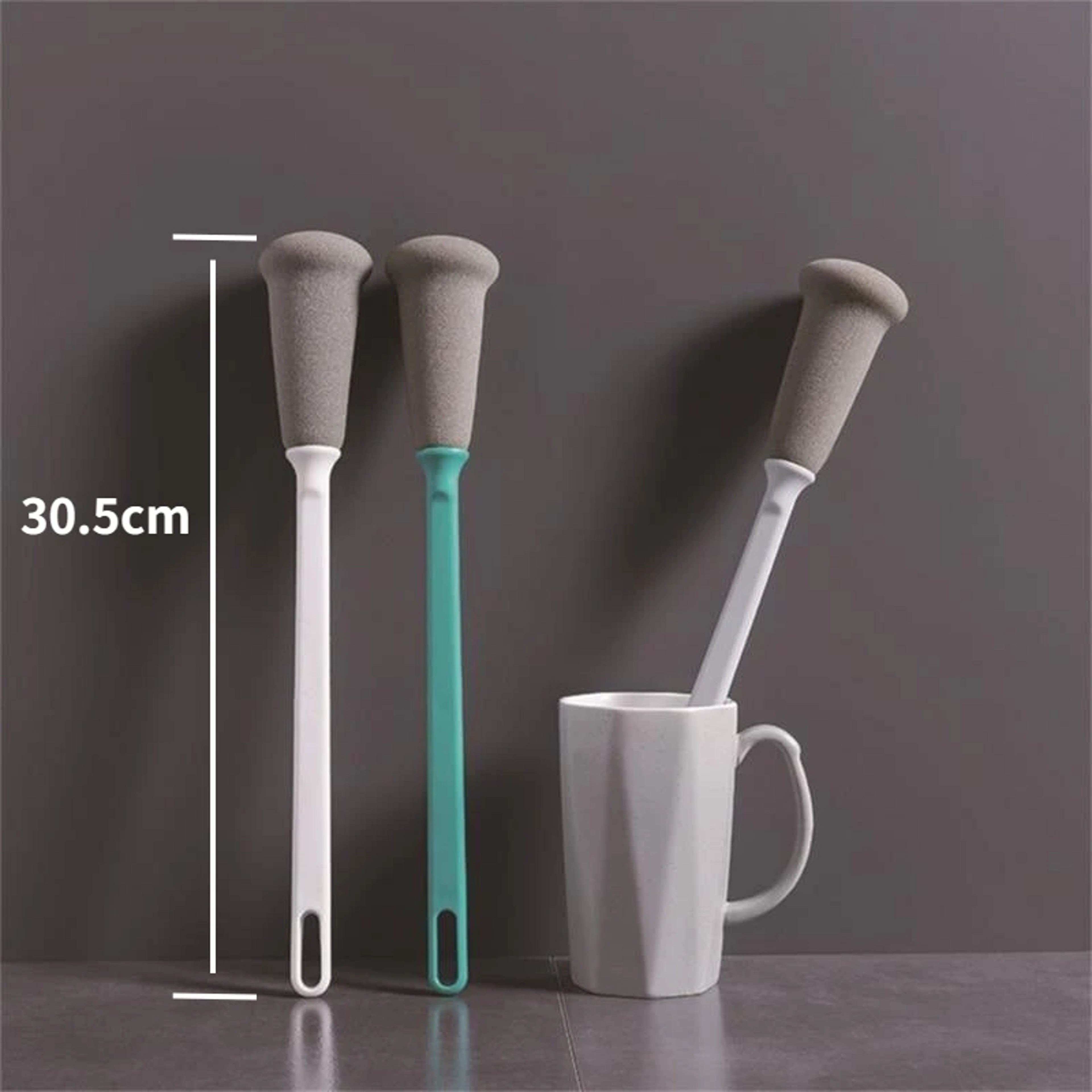 DeepReach Long Handle Bottle Brush With Soft Sponge Cleaning Brush For Cups Bottles And Jugs 7