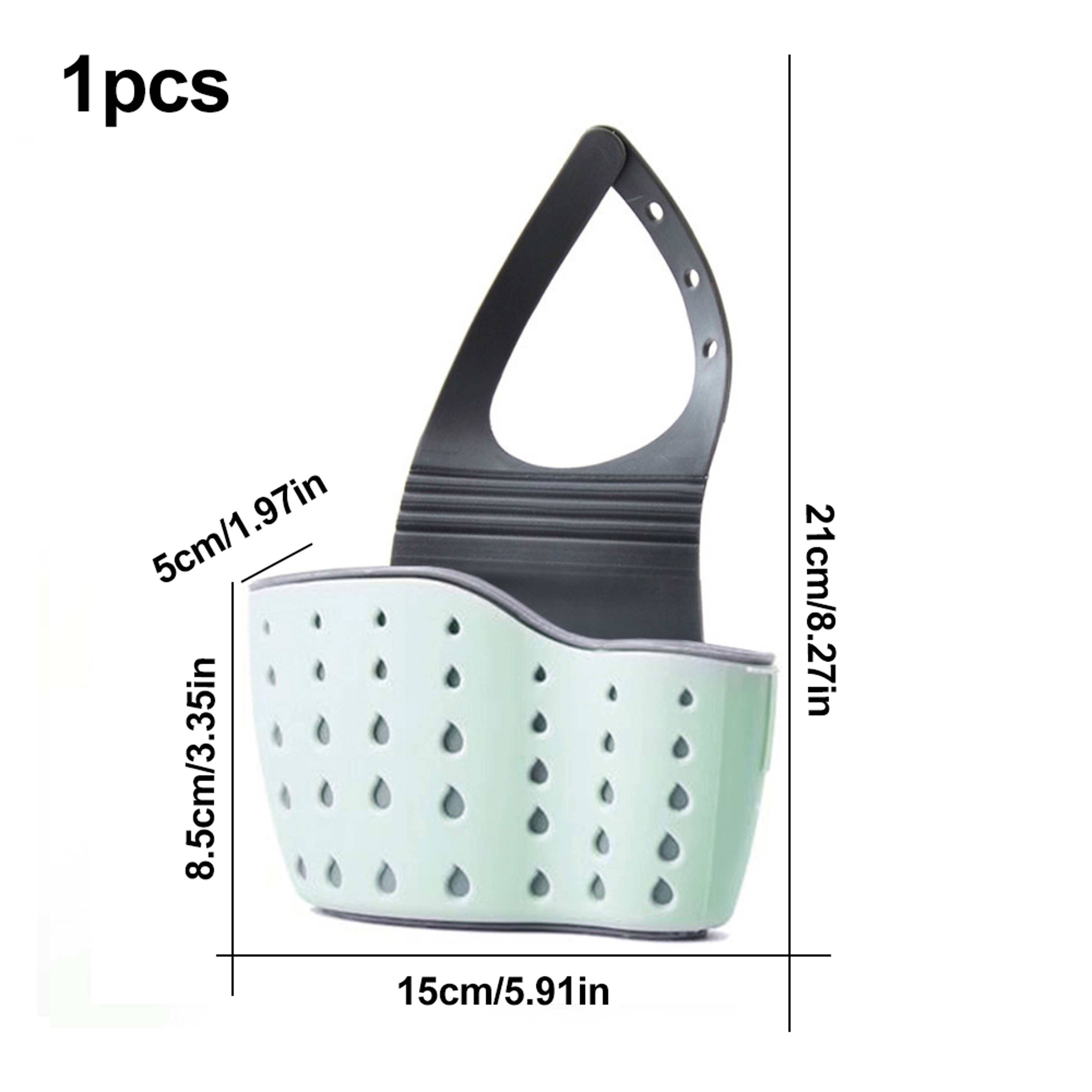 Adjustable Kitchen Sink Sponge Holder And Hanging Sink Caddy With Drain Holes 4
