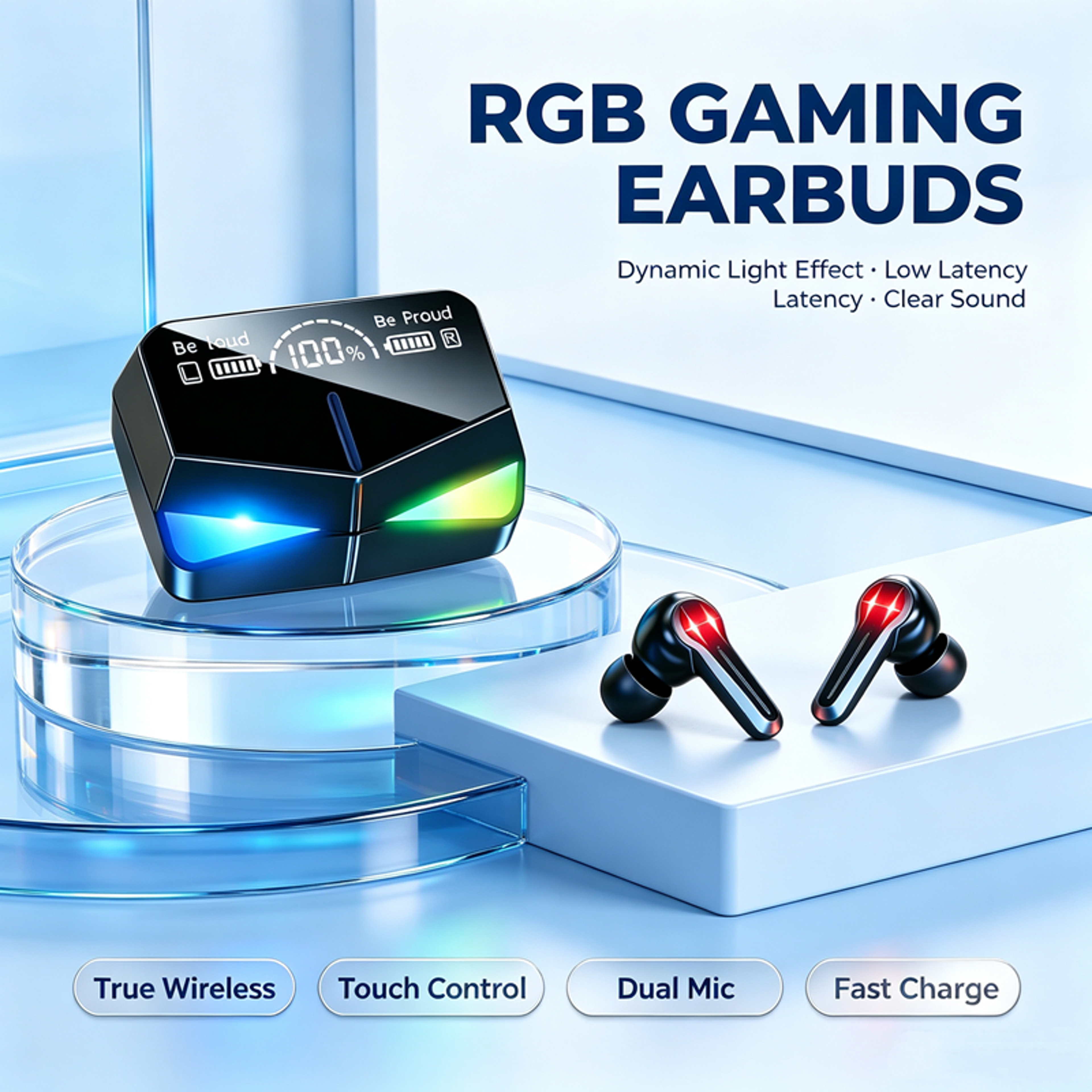 Bluetooth 53 Wireless Earbuds With Mic And Charging Case 6