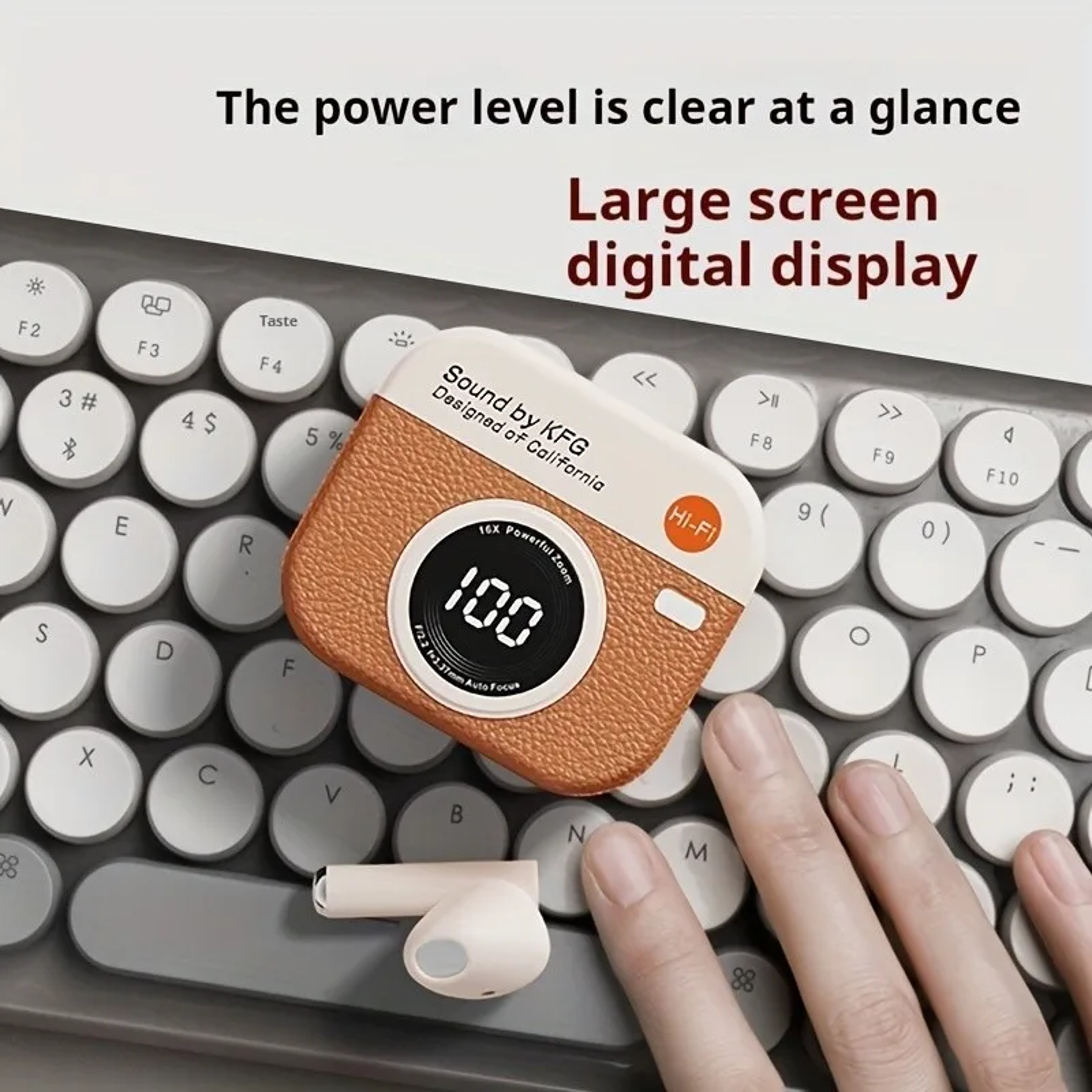 Retro Camera Wireless Earbuds With Digital Display 6