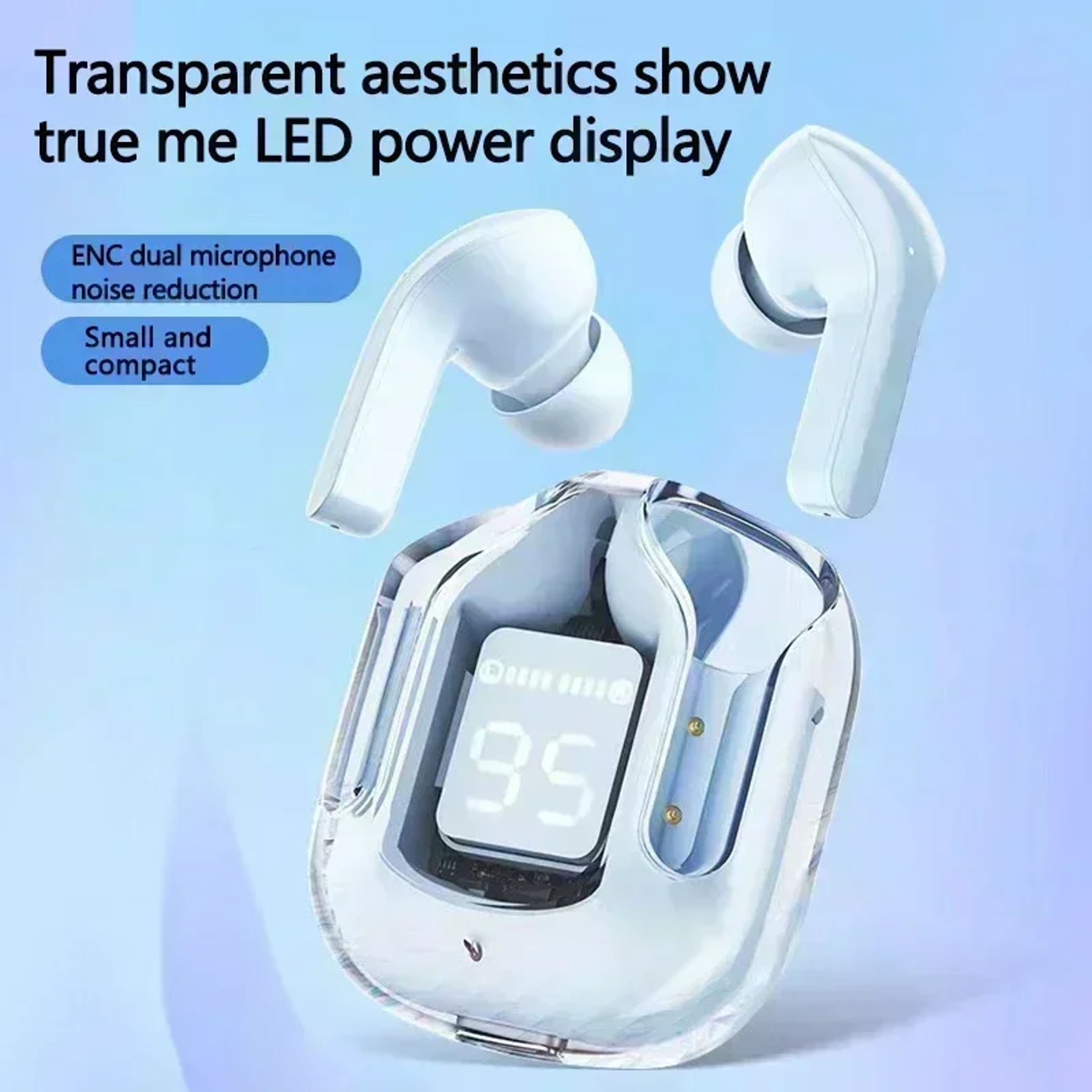 T2 HiFi Wireless Bluetooth Earbuds With LED Battery Display 7