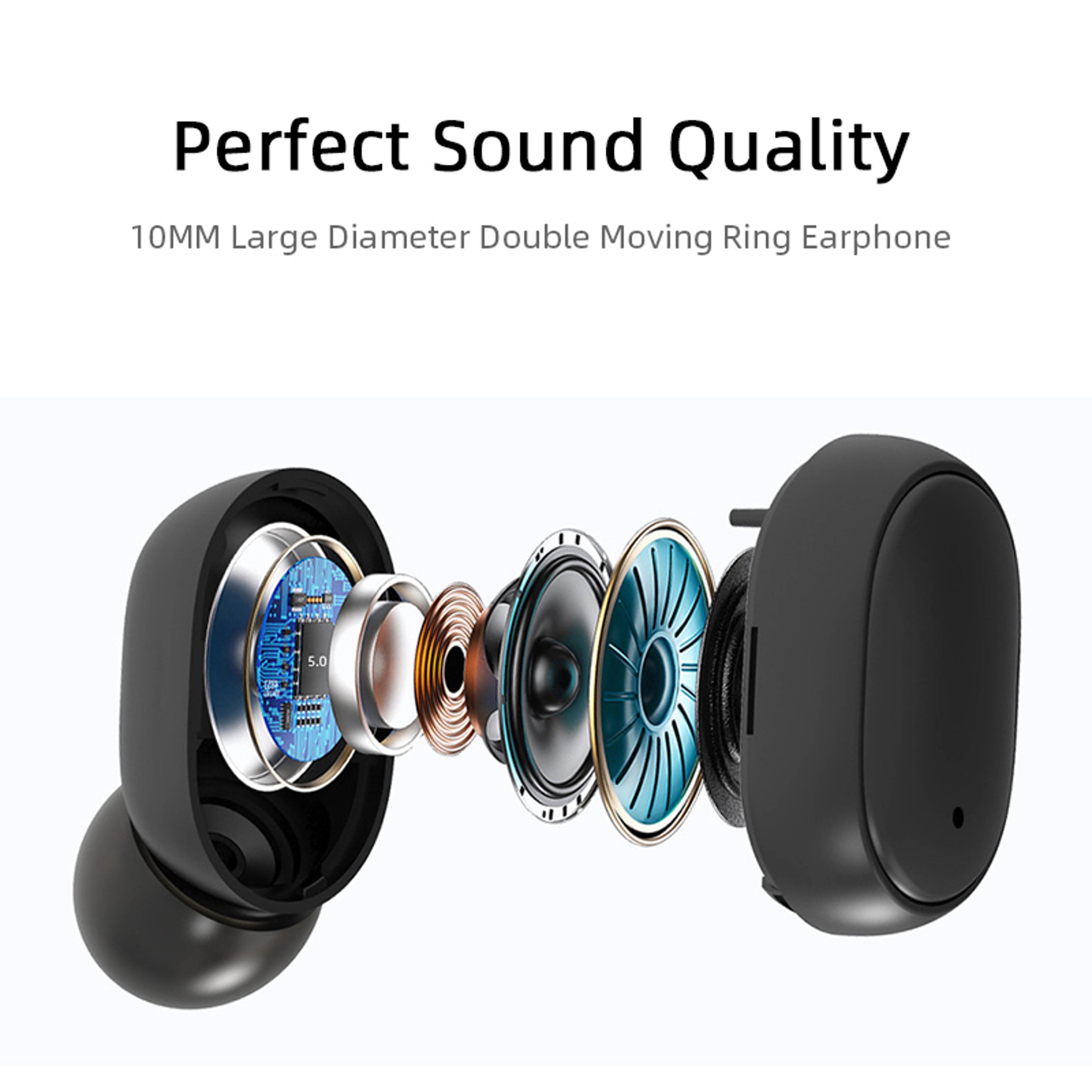 A6S Transparent Wireless Earbuds With LED Display Charging Case 5