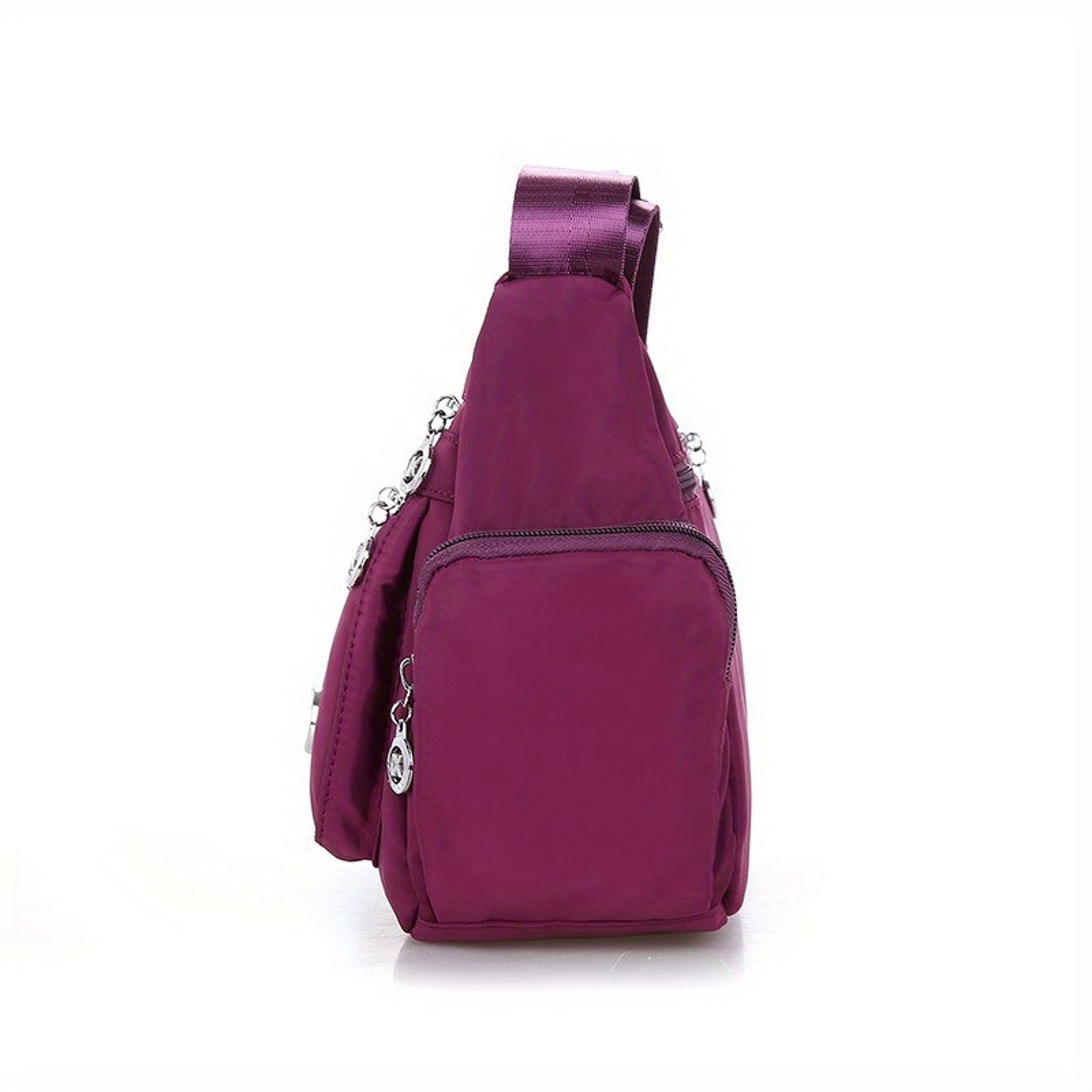 Large Capacity Womens Crossbody Bag with Multi Zip Pockets and Adjustable Strap – view 4