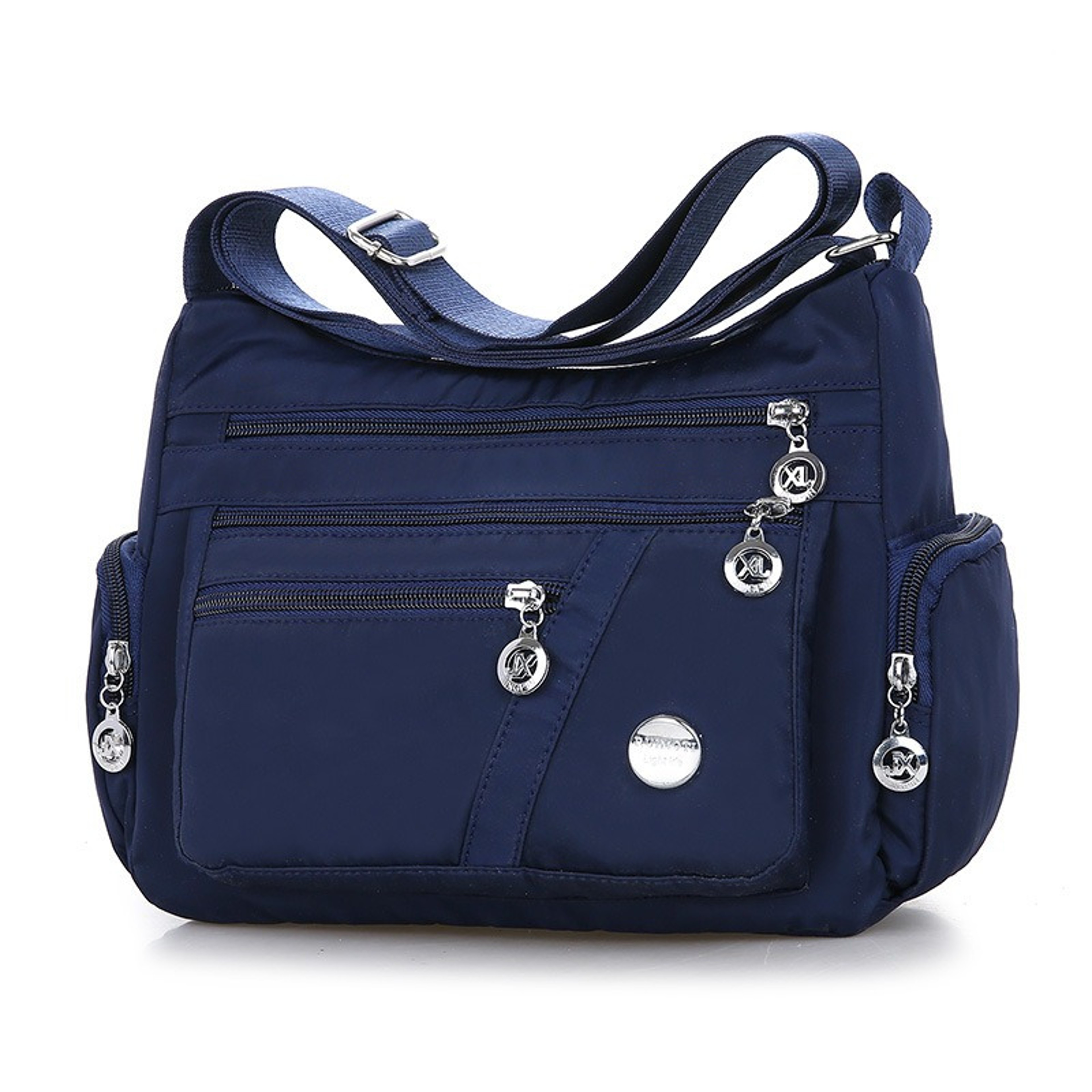 Large Capacity Womens Crossbody Bag with Multi Zip Pockets and Adjustable Strap – view 6