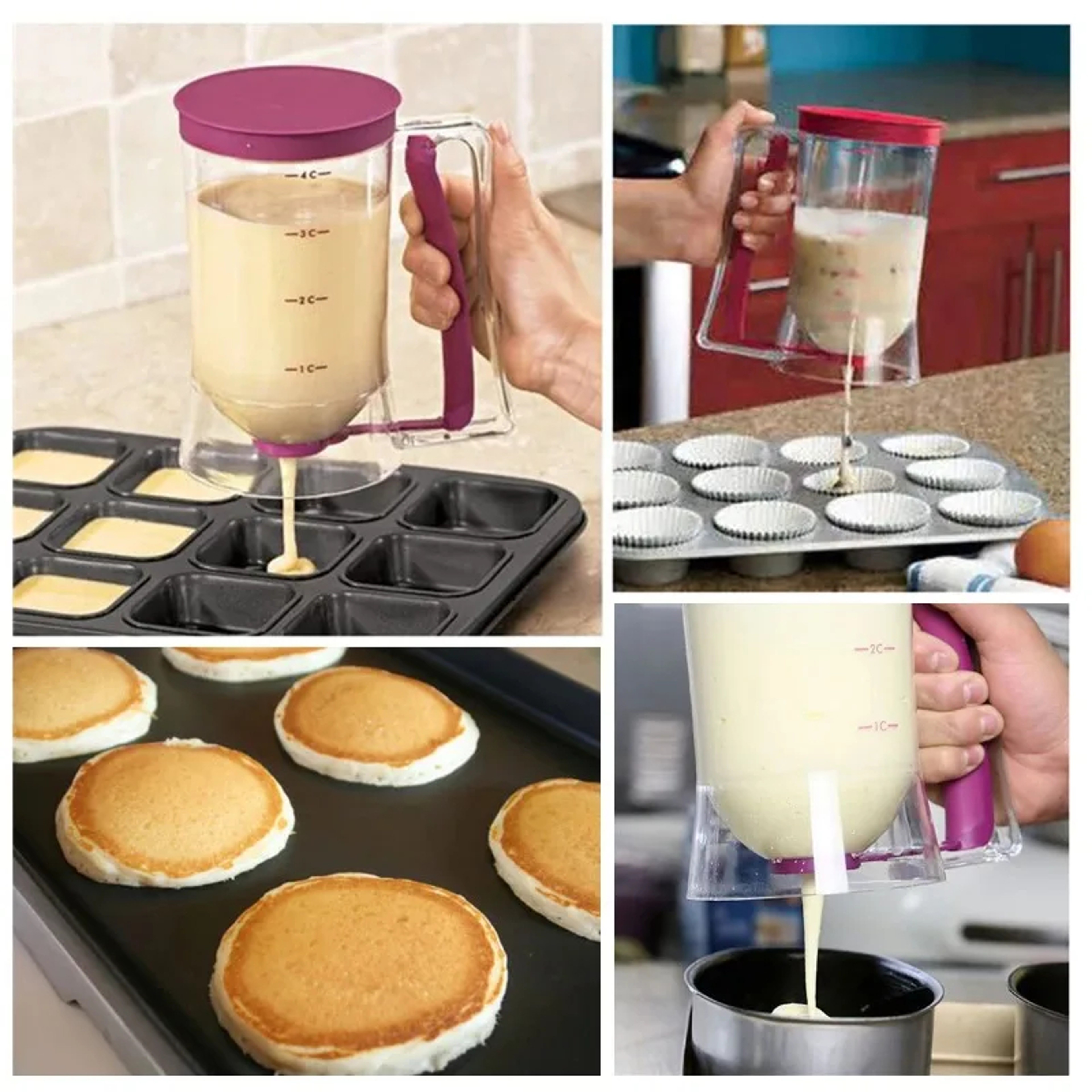 Pancake Batter Dispenser Measuring Cup for Cupcakes and Baking – view 5
