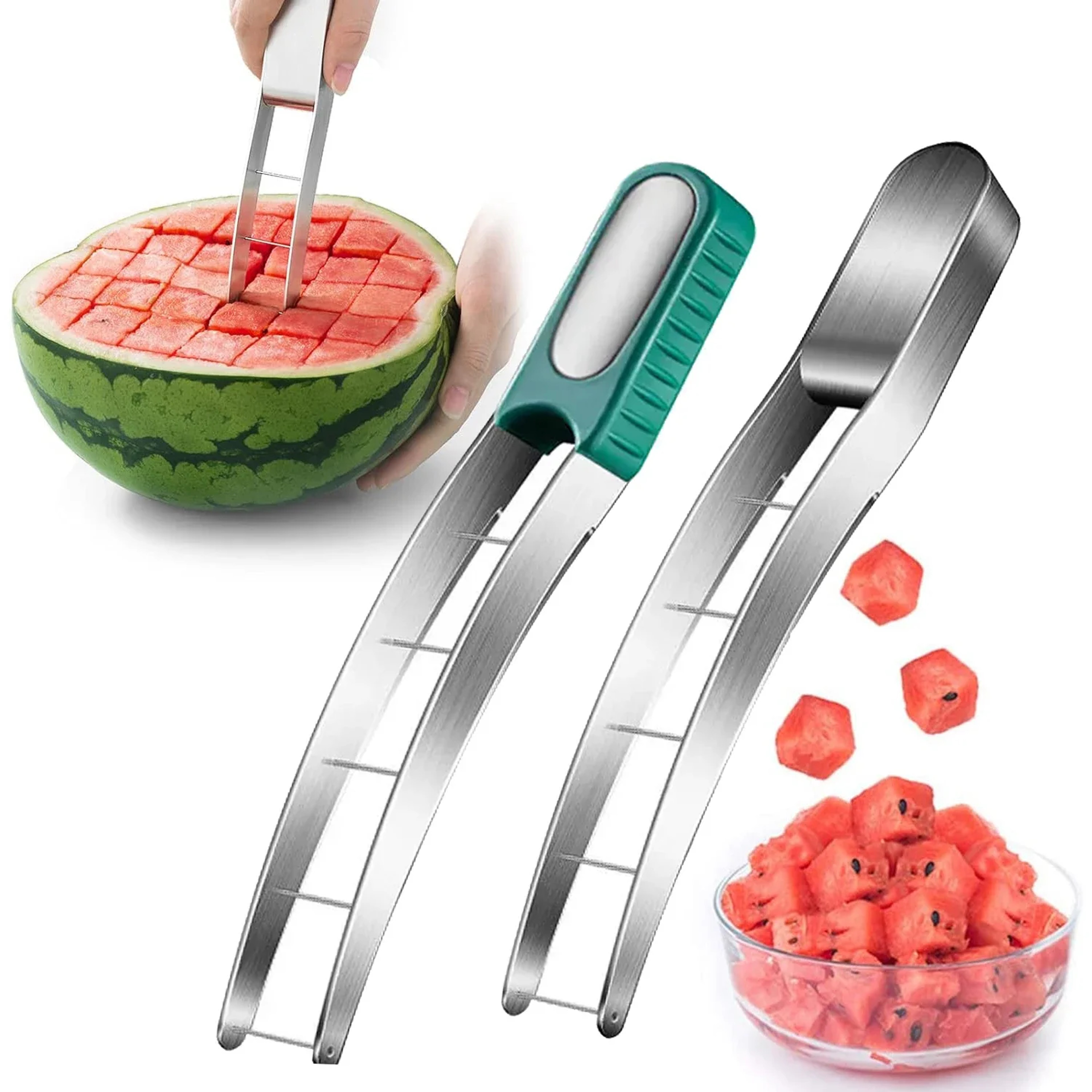 Stainless Steel Watermelon Cube Cutter And Fruit Slicer 0