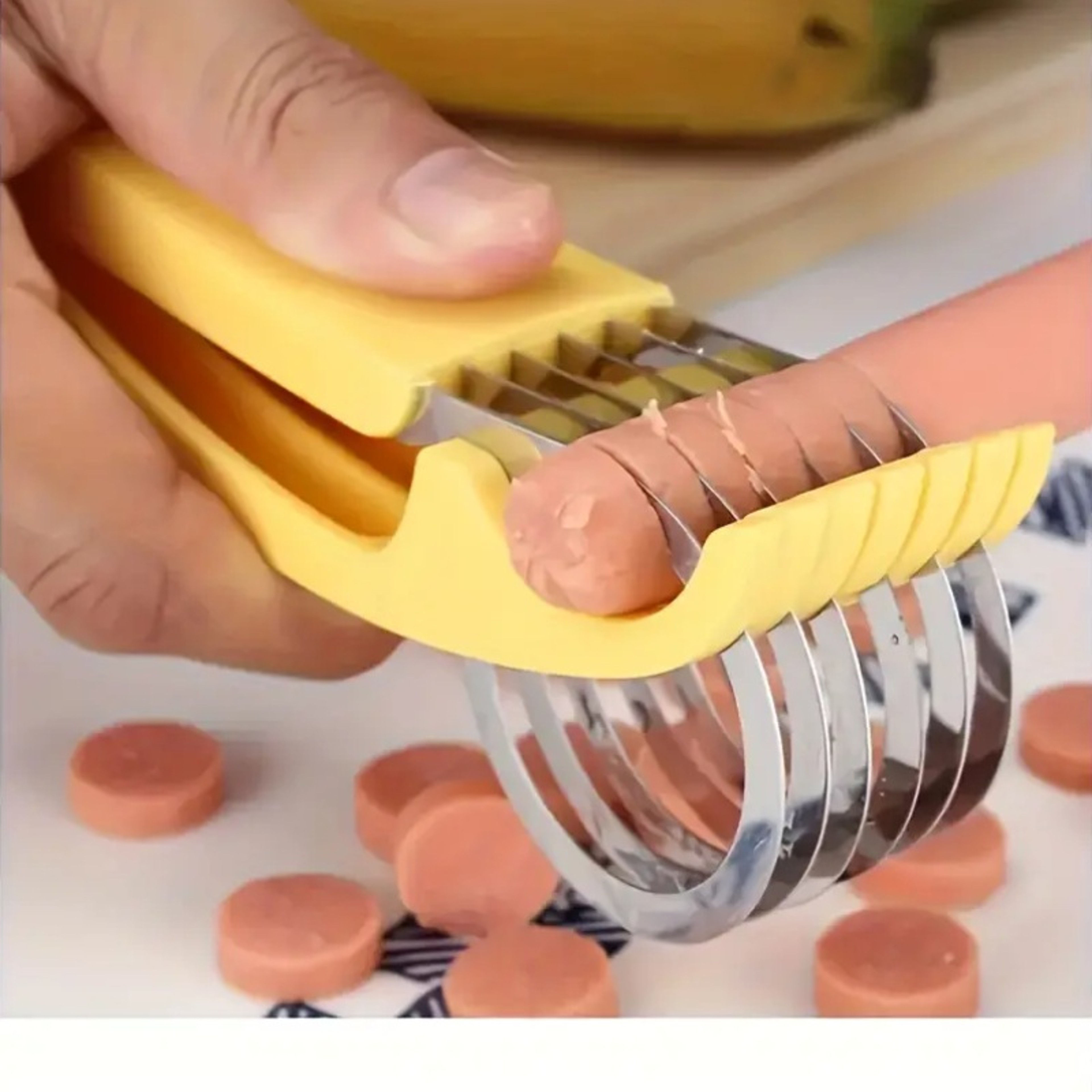 Stainless Steel Banana Slicer And Cucumber Cutter For Quick Even Slices 1