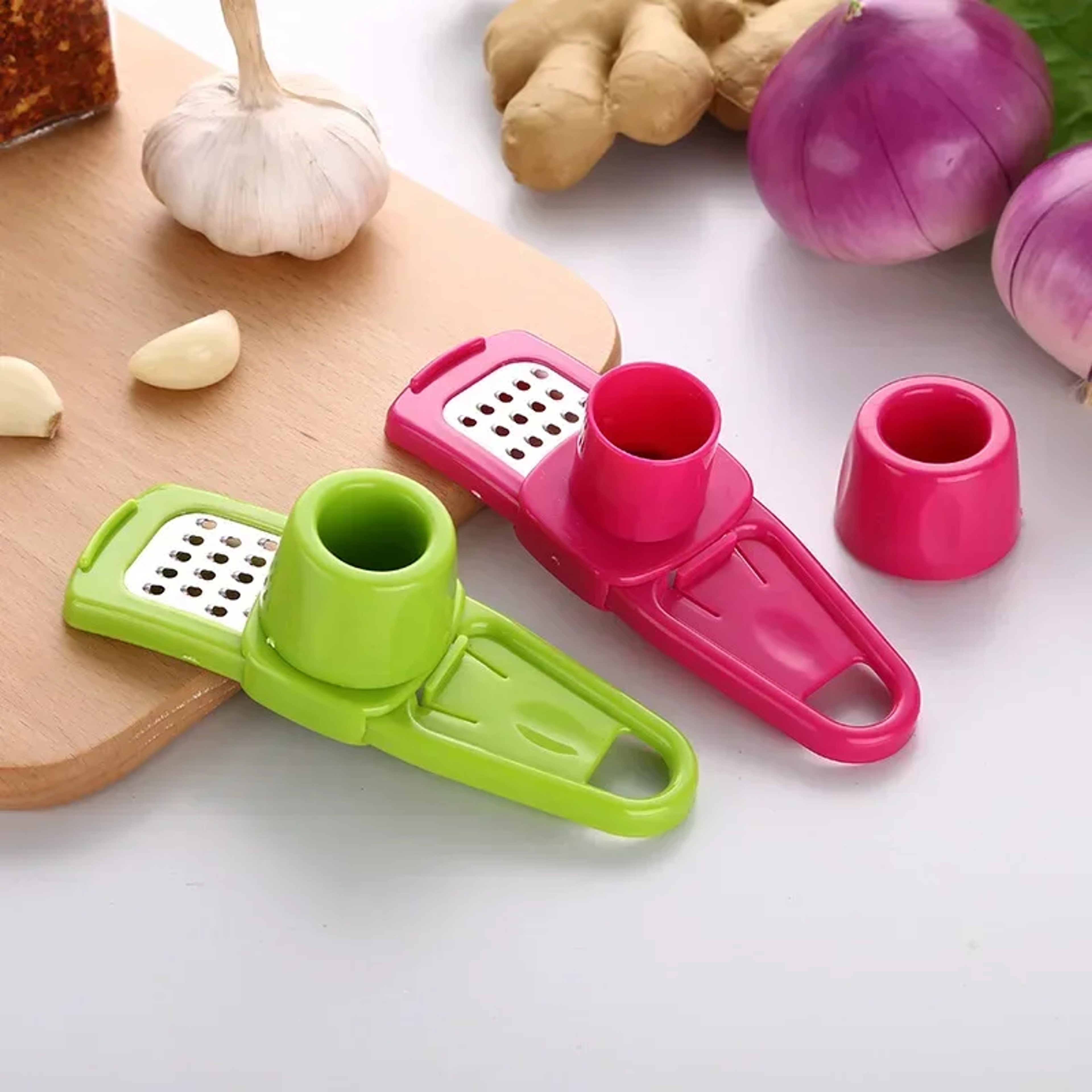 Multi Function Garlic Press and Ginger Grater Manual Garlic Mincer and Peeler – view 3