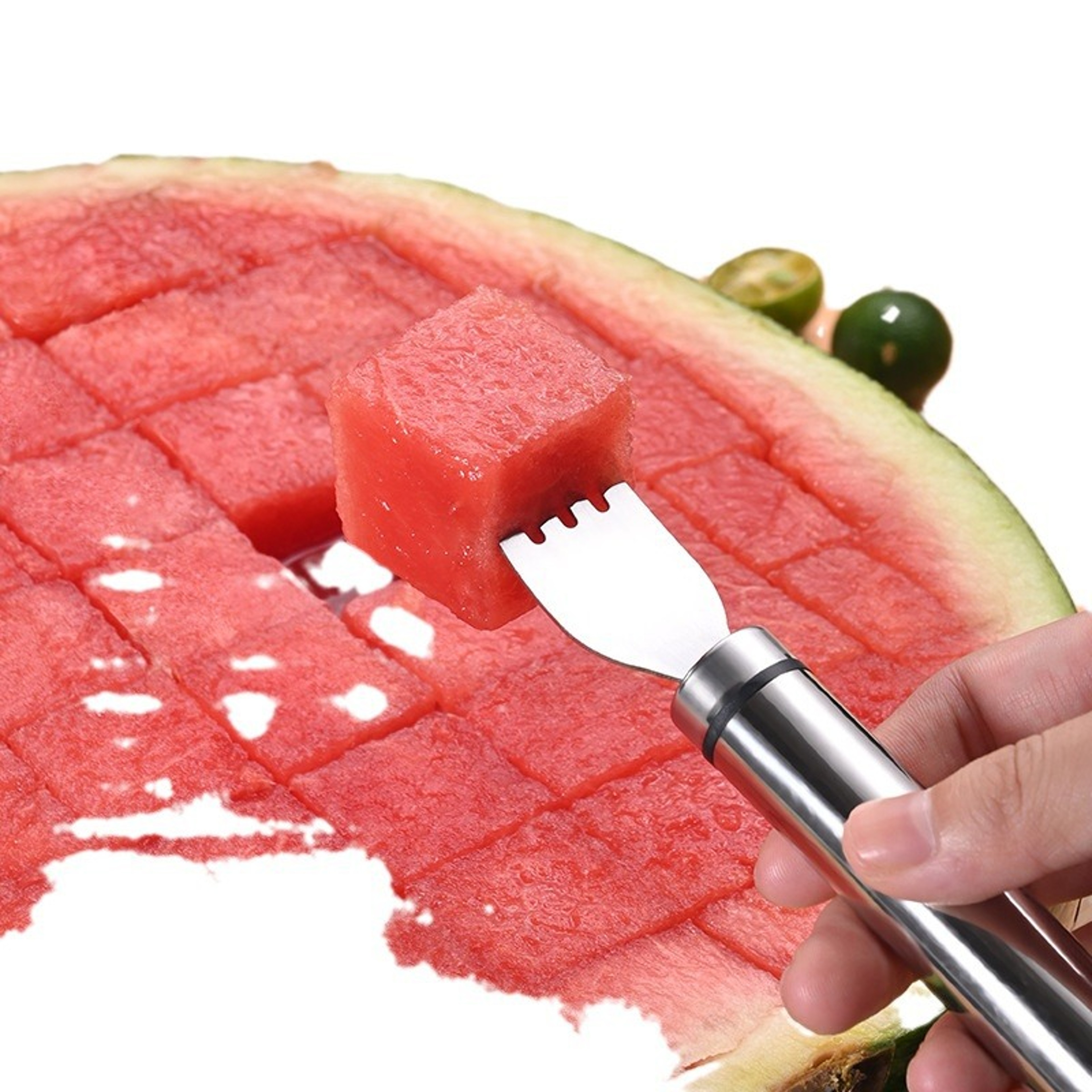 2 In 1 Stainless Steel Watermelon Cutter Fork And Fruit Slicer 6