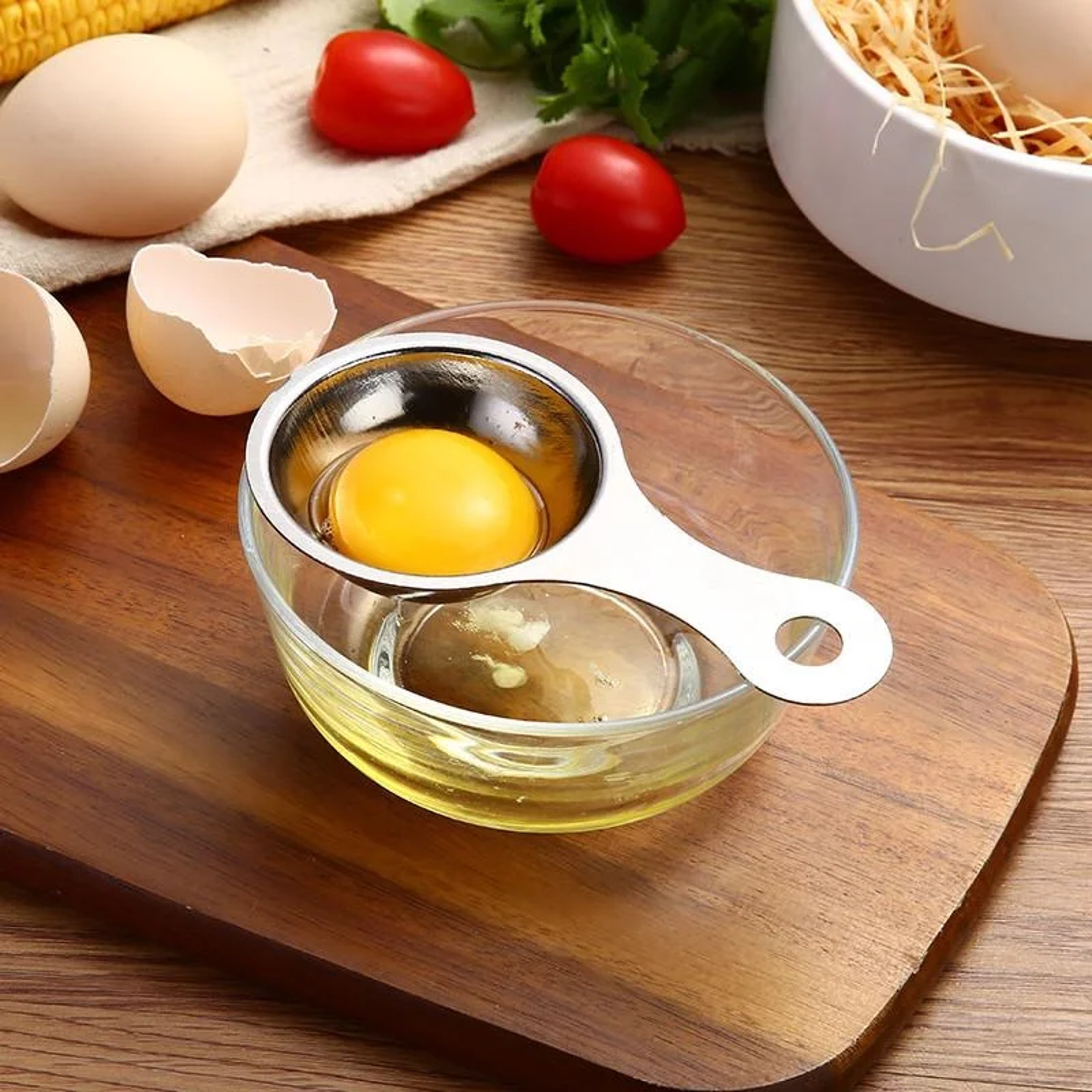 Stainless Steel Egg Separator for Quick Yolk and White Separation – view 1