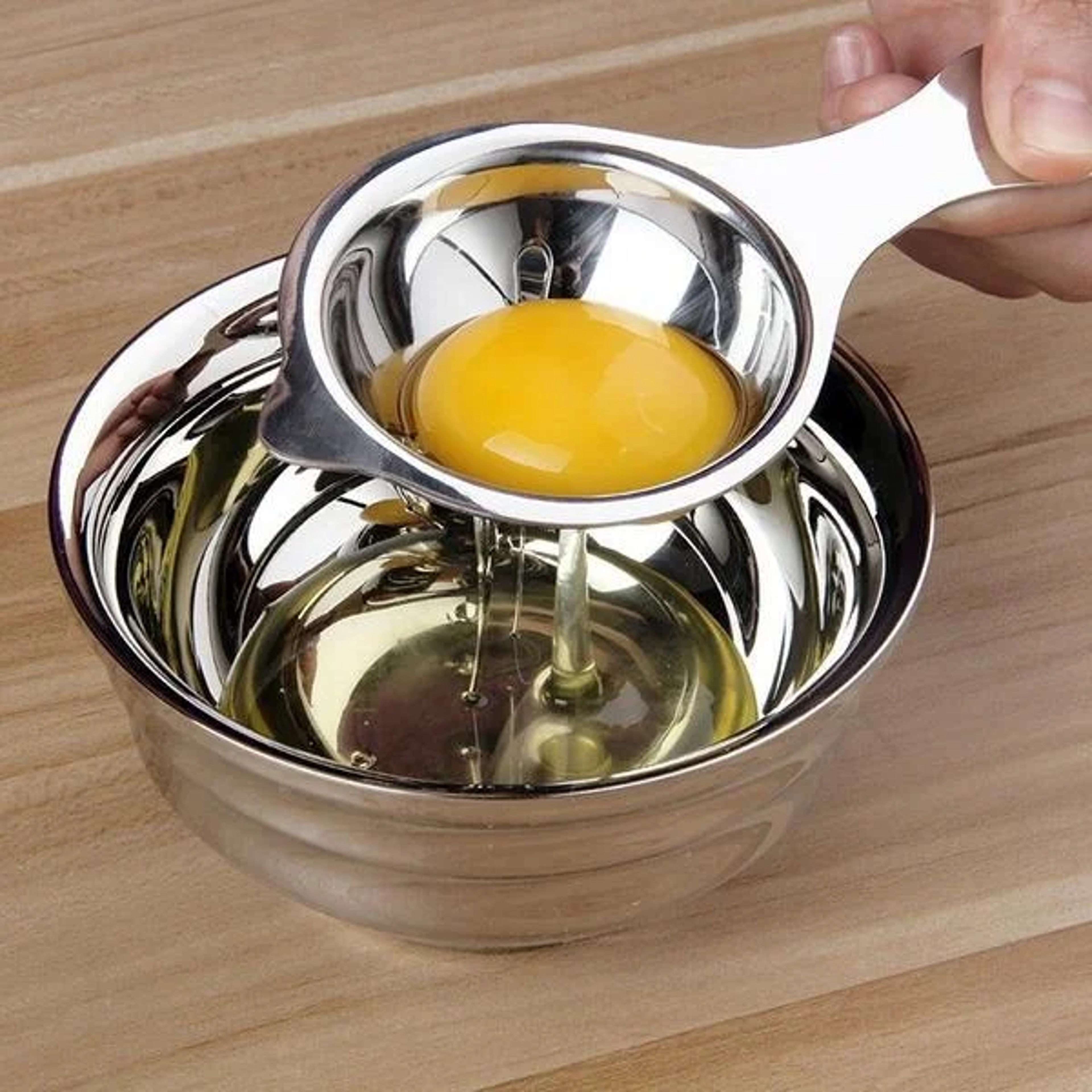 Stainless Steel Egg Separator for Quick Yolk and White Separation – view 4