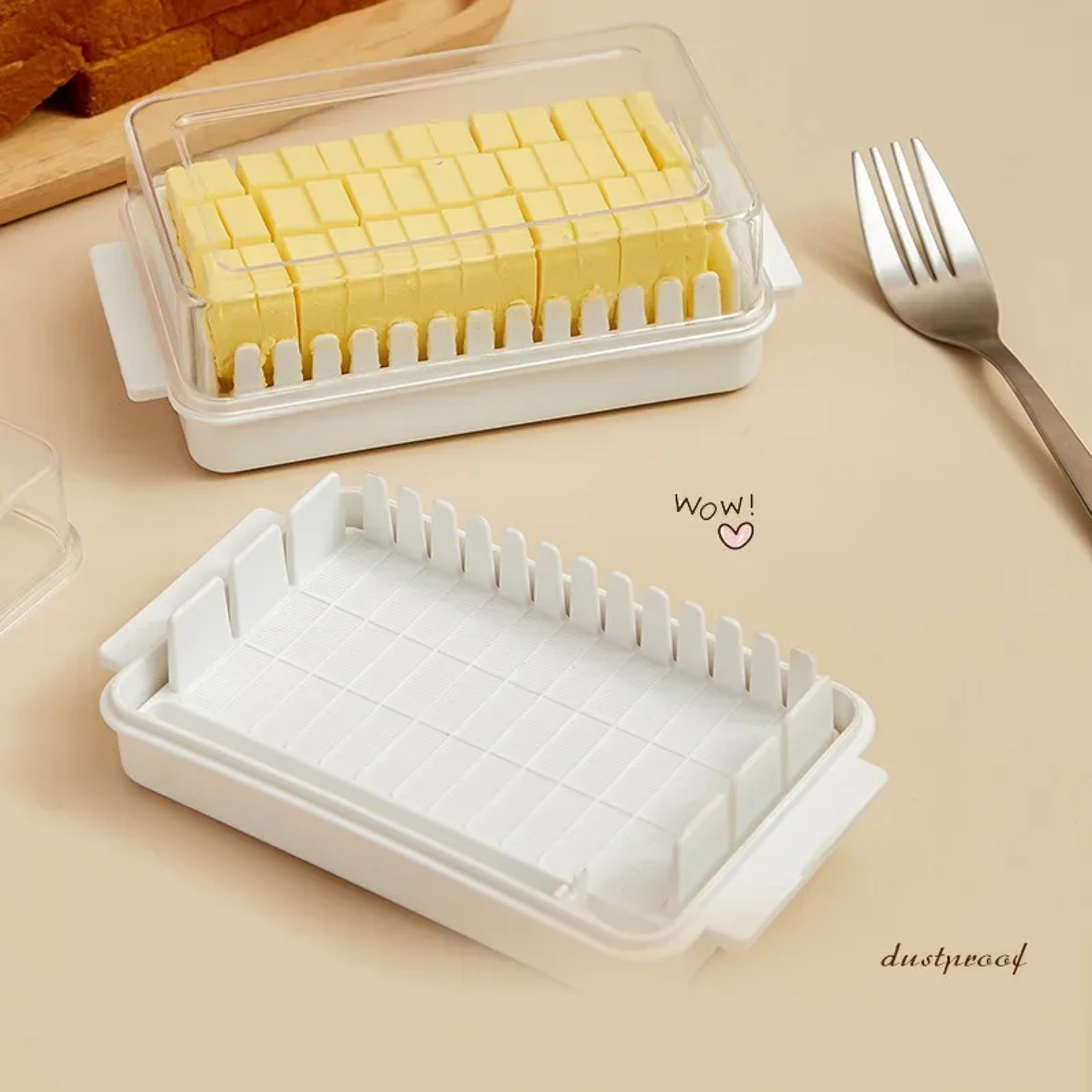 FreshSlice Butter Cutter Storage Box With Lid And Handles 3