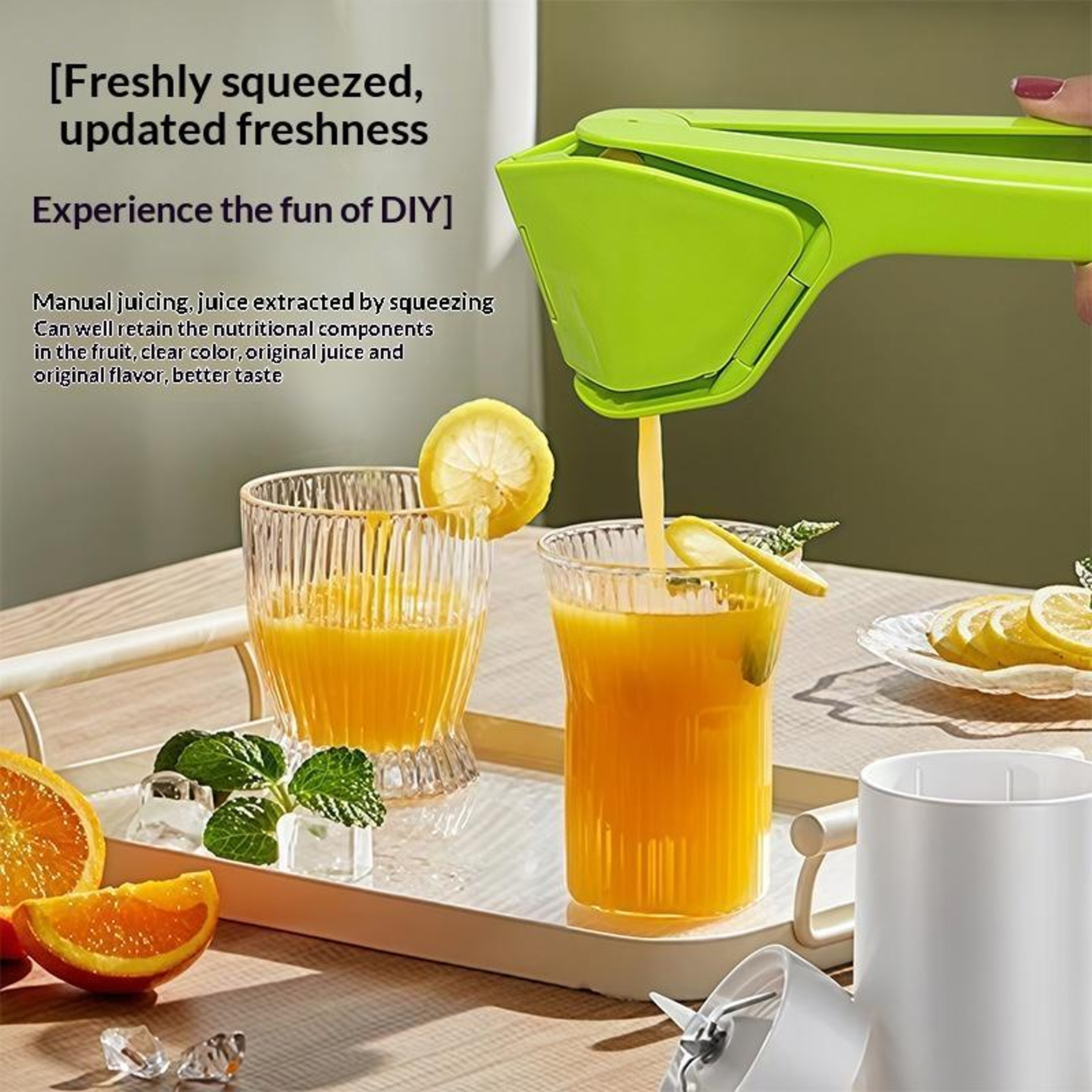 FreshPress Manual Citrus Juicer High Yield Lemon Squeezer With Easy Grip Handle 5