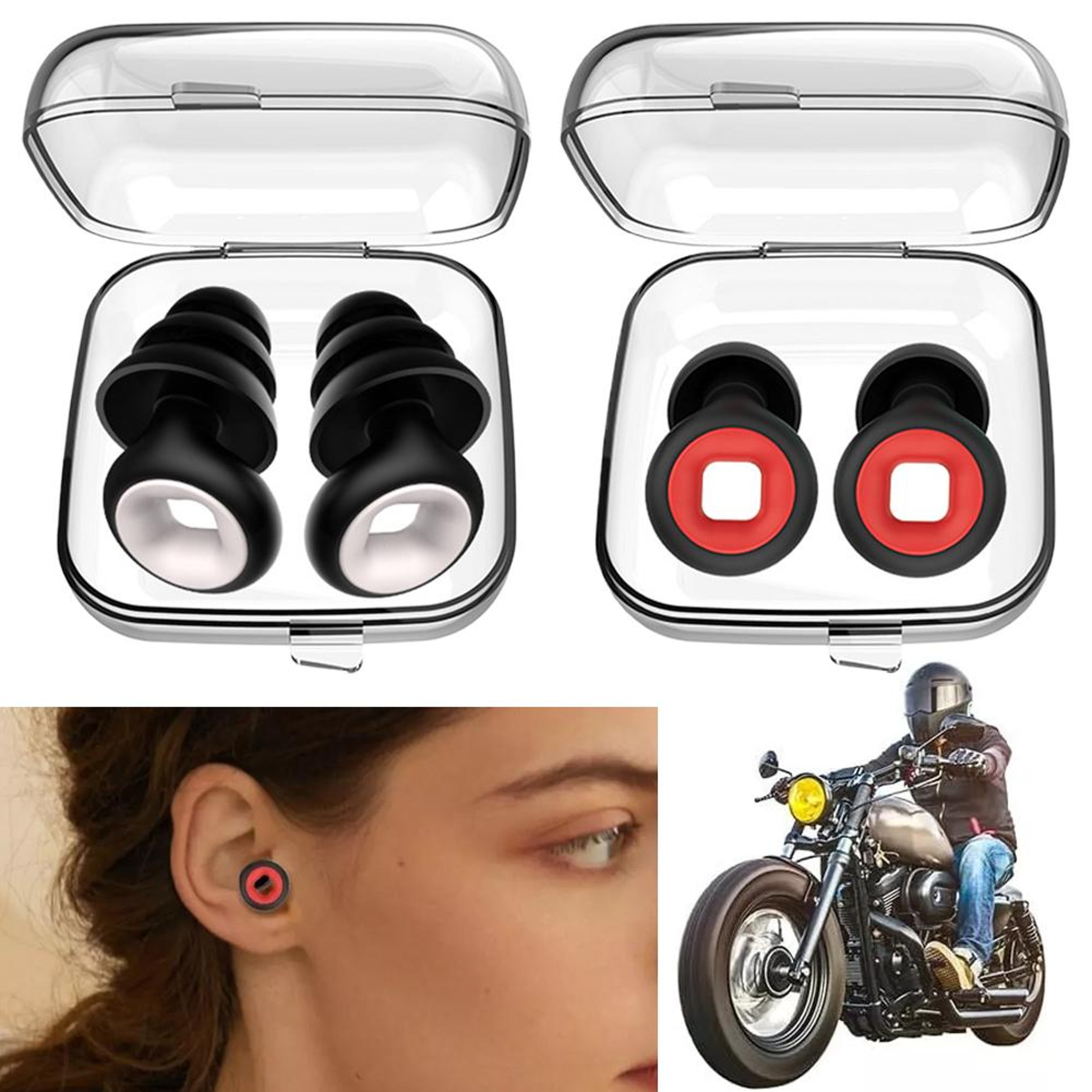 Motorcycle Earplugs With Memory Foam Tips For Wind Noise Reduction And Sleep 2