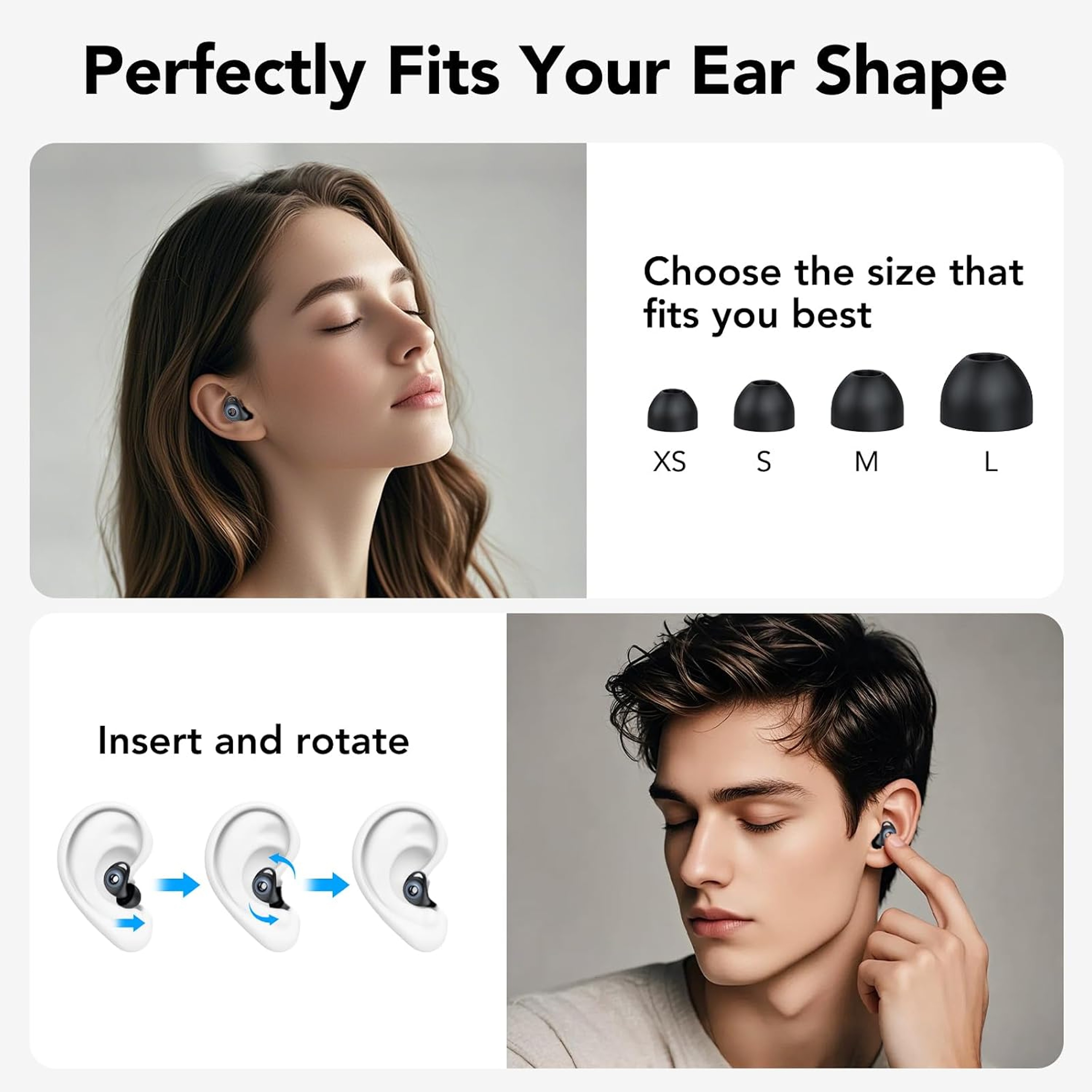 Ear Plugs for Sleeping Soft Reusable Silicone Earplugs for Noise Reduction – view 6