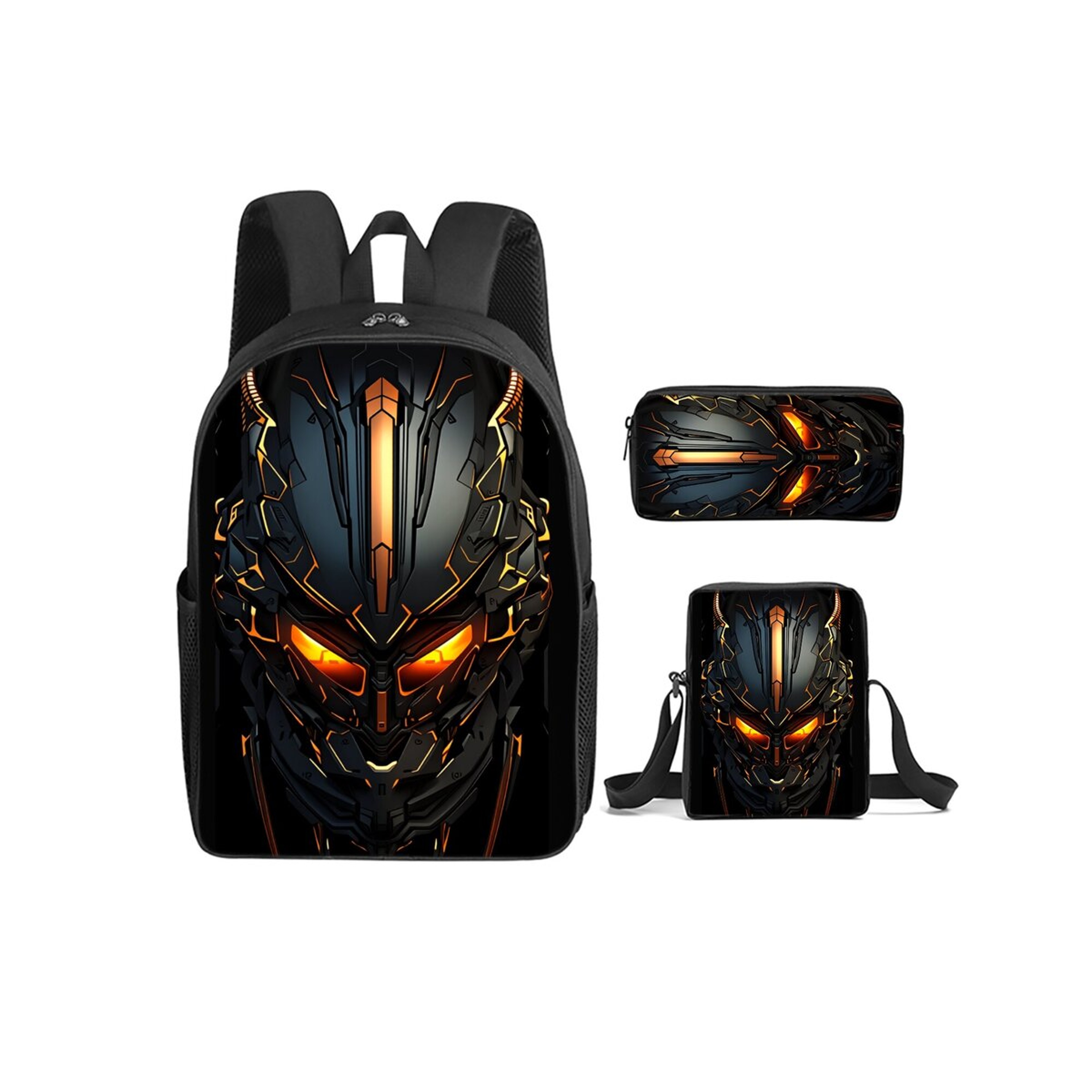 Mechanical Robot Kids Backpack Set With Messenger Bag And Pencil Case 9