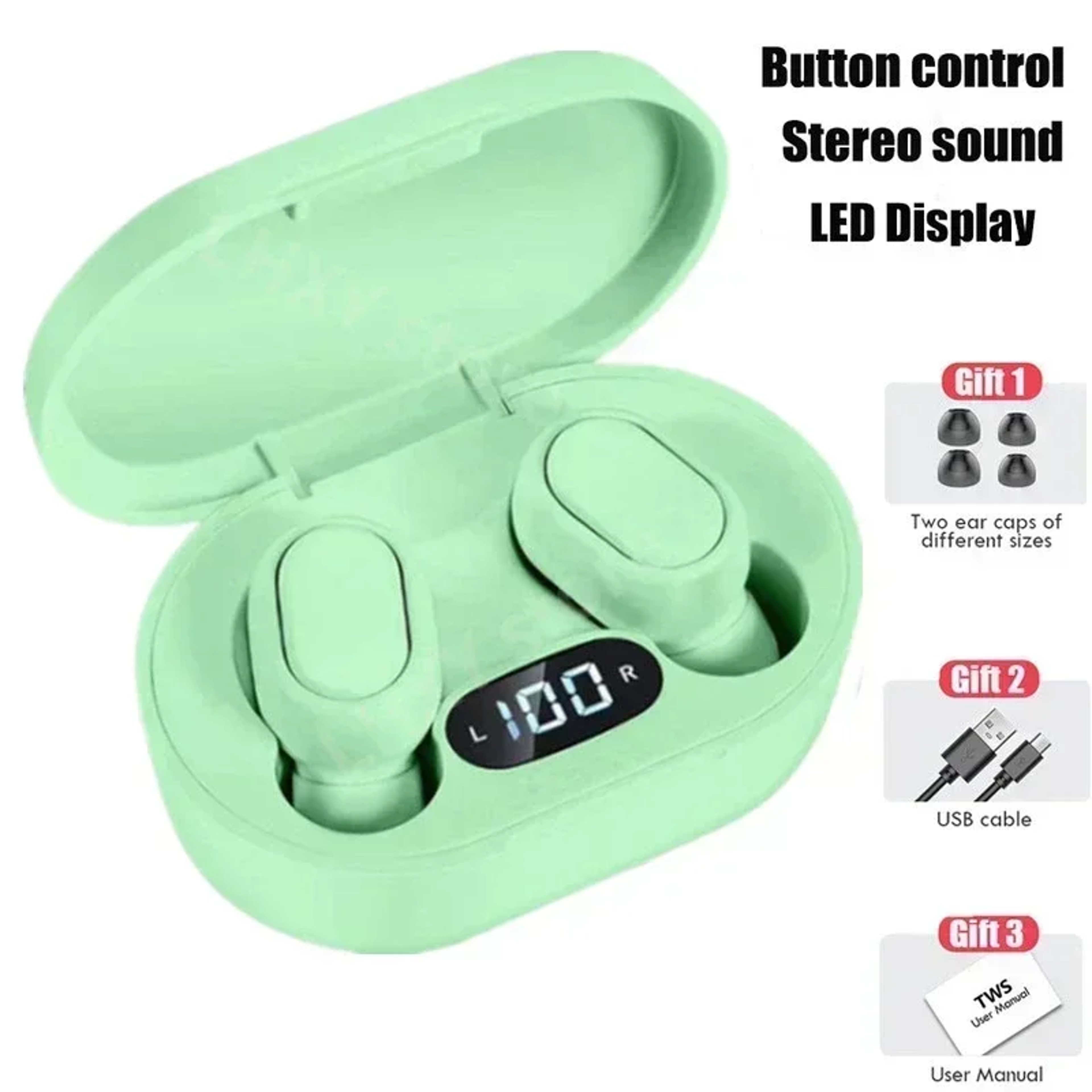 E7S Wireless Bluetooth Earbuds With Mic And LED Battery Display 6