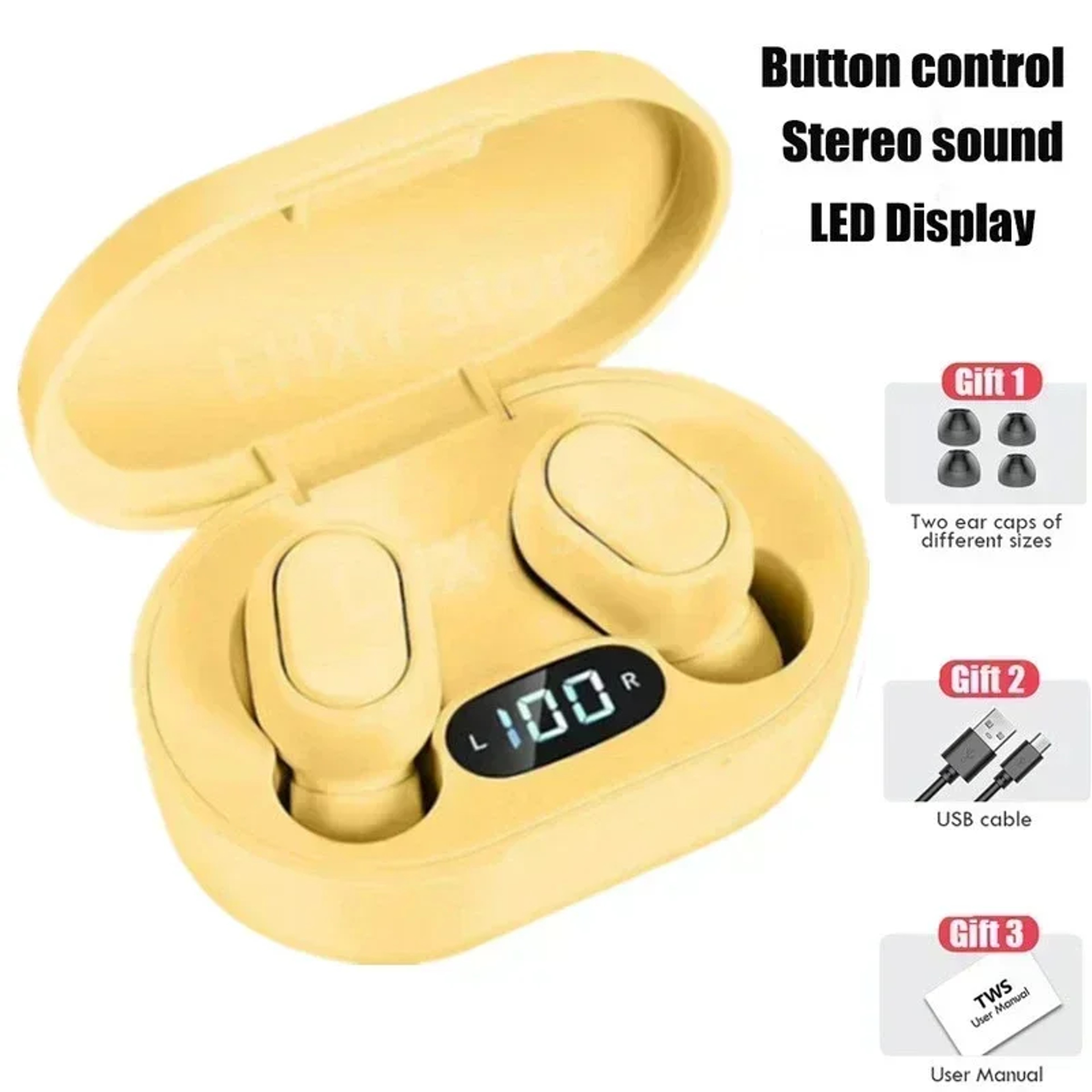 E7S Wireless Bluetooth Earbuds With Mic And LED Battery Display 8