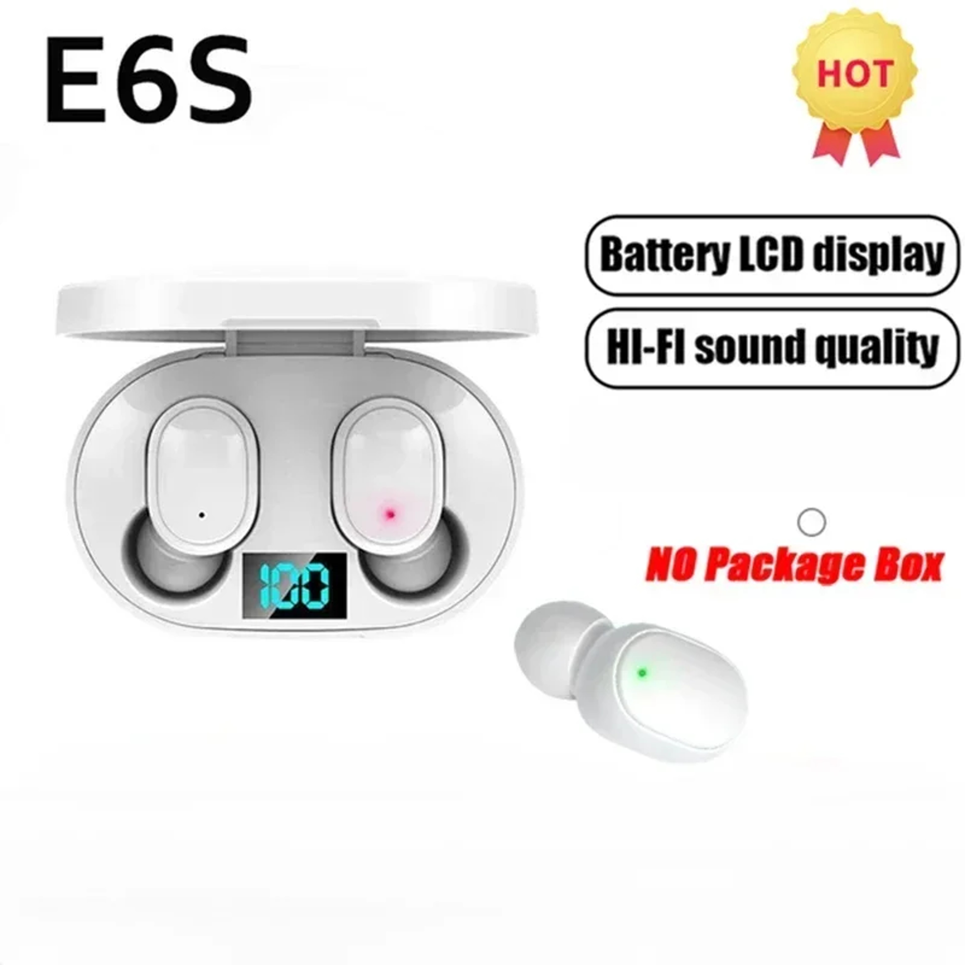 E6S Wireless Bluetooth Earbuds with Mic, Noise Reduction and Charging Case – view 7