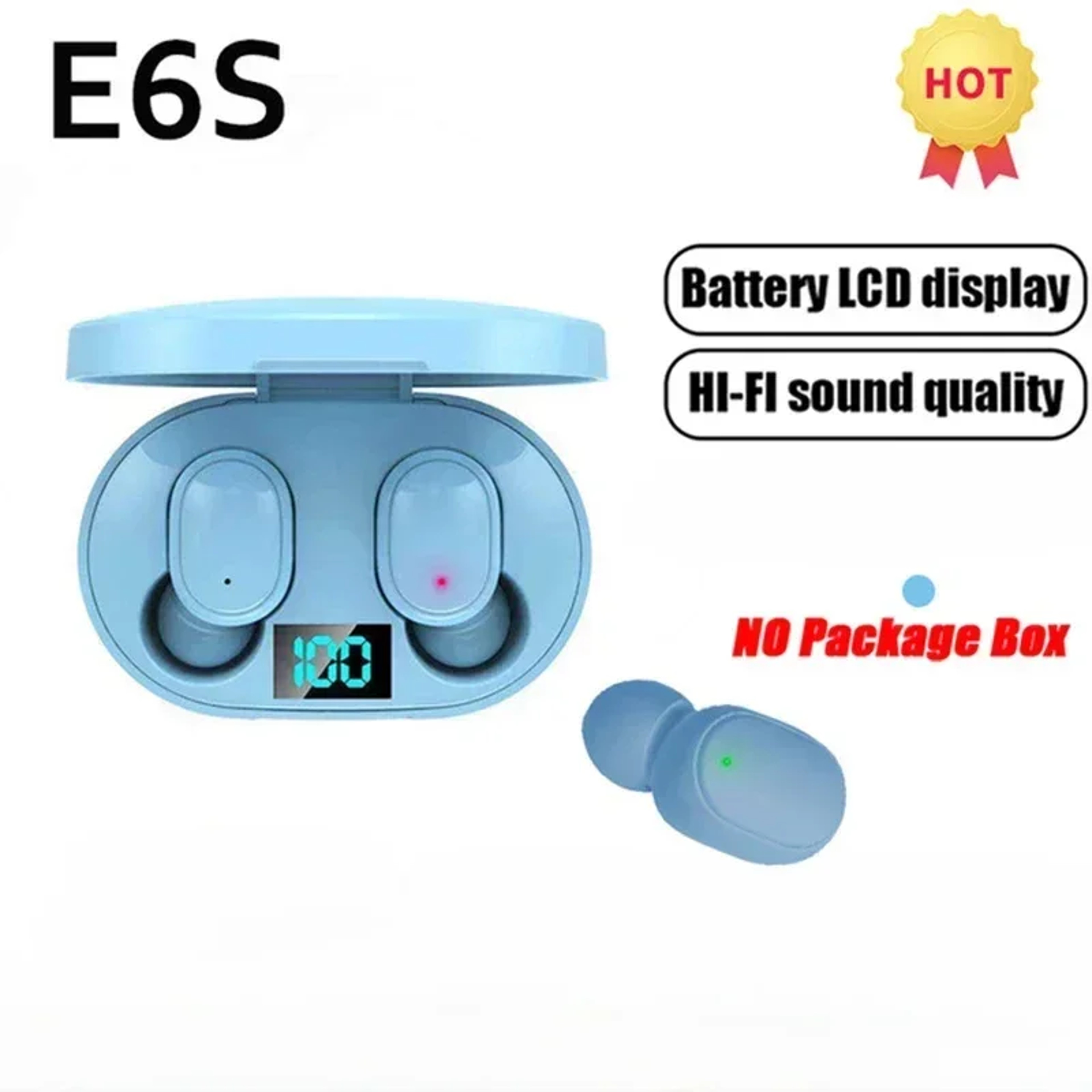 E6S Wireless Bluetooth Earbuds with Mic, Noise Reduction and Charging Case – view 8